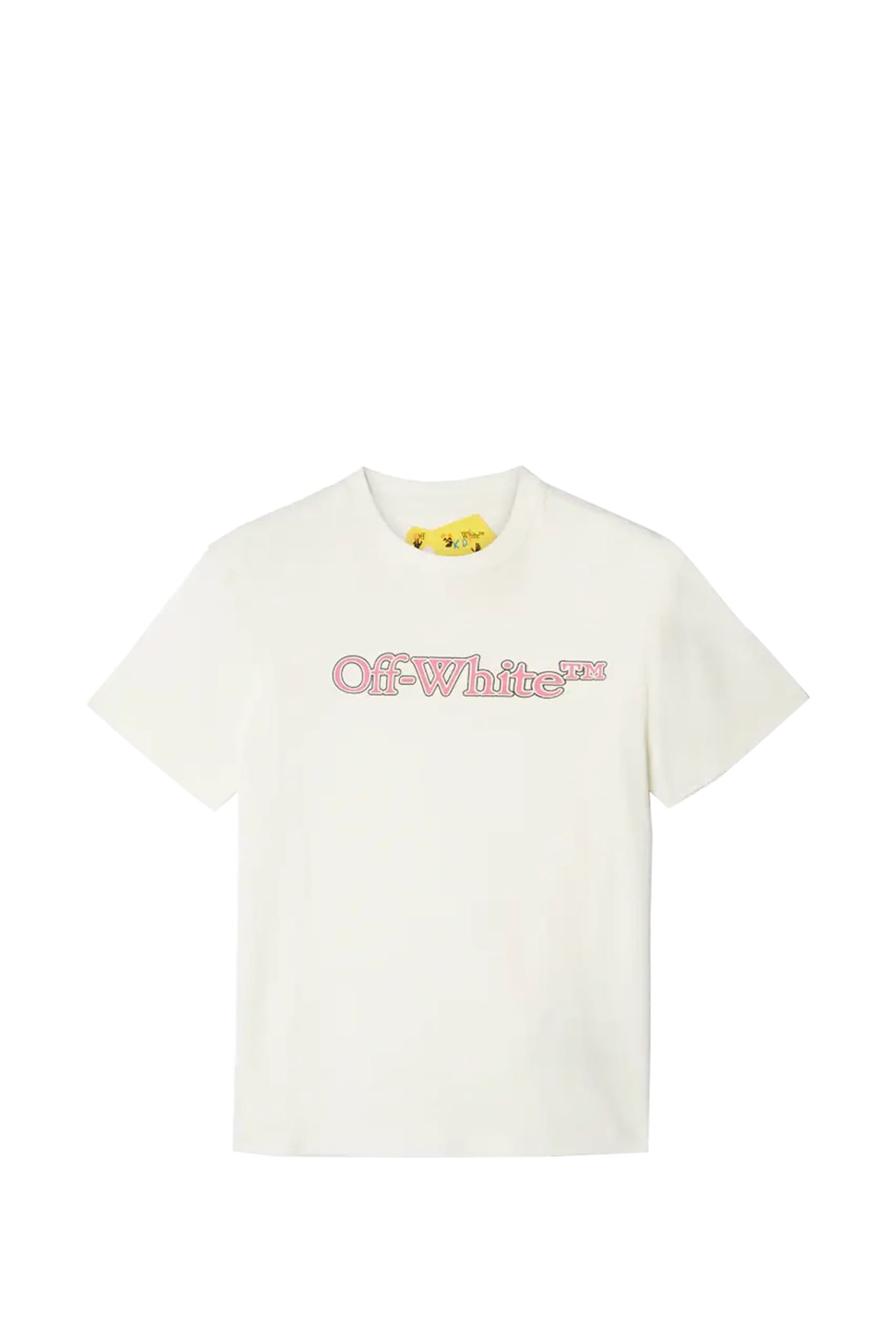 Off-white Kids' T-shirt With Big Bookish Logo In White