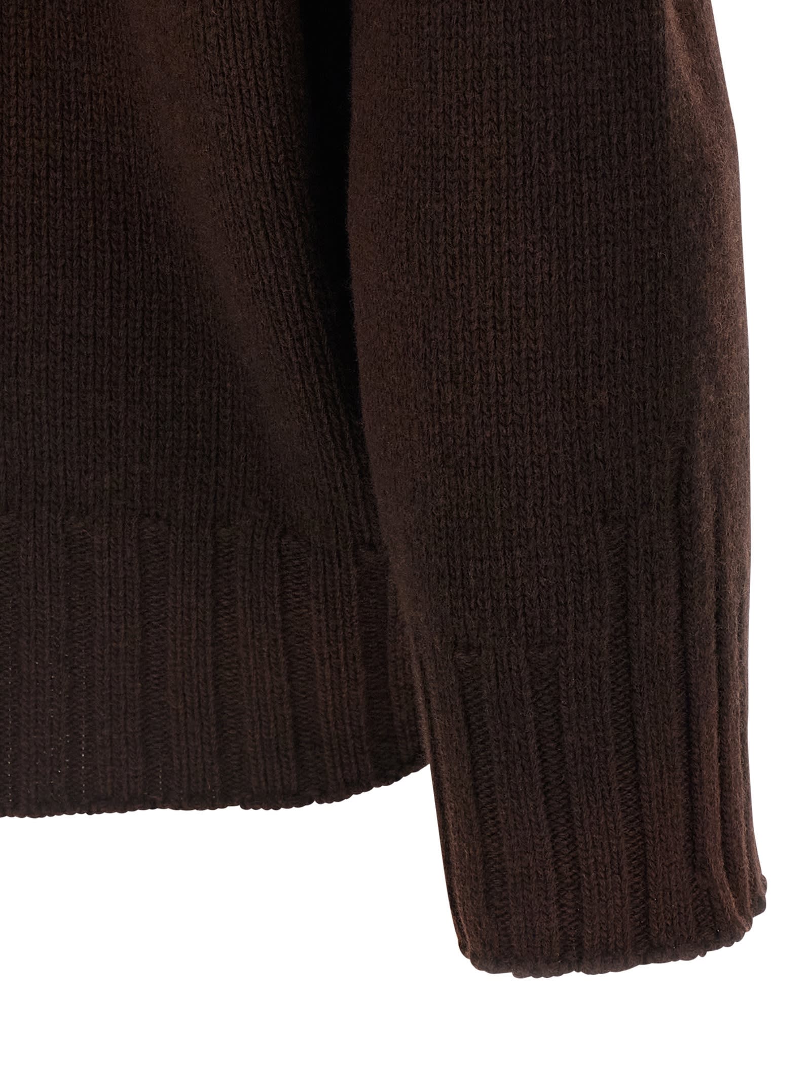 Attico Logo Embroidery Sweater Sweaters And Cardigans Brown In Brown