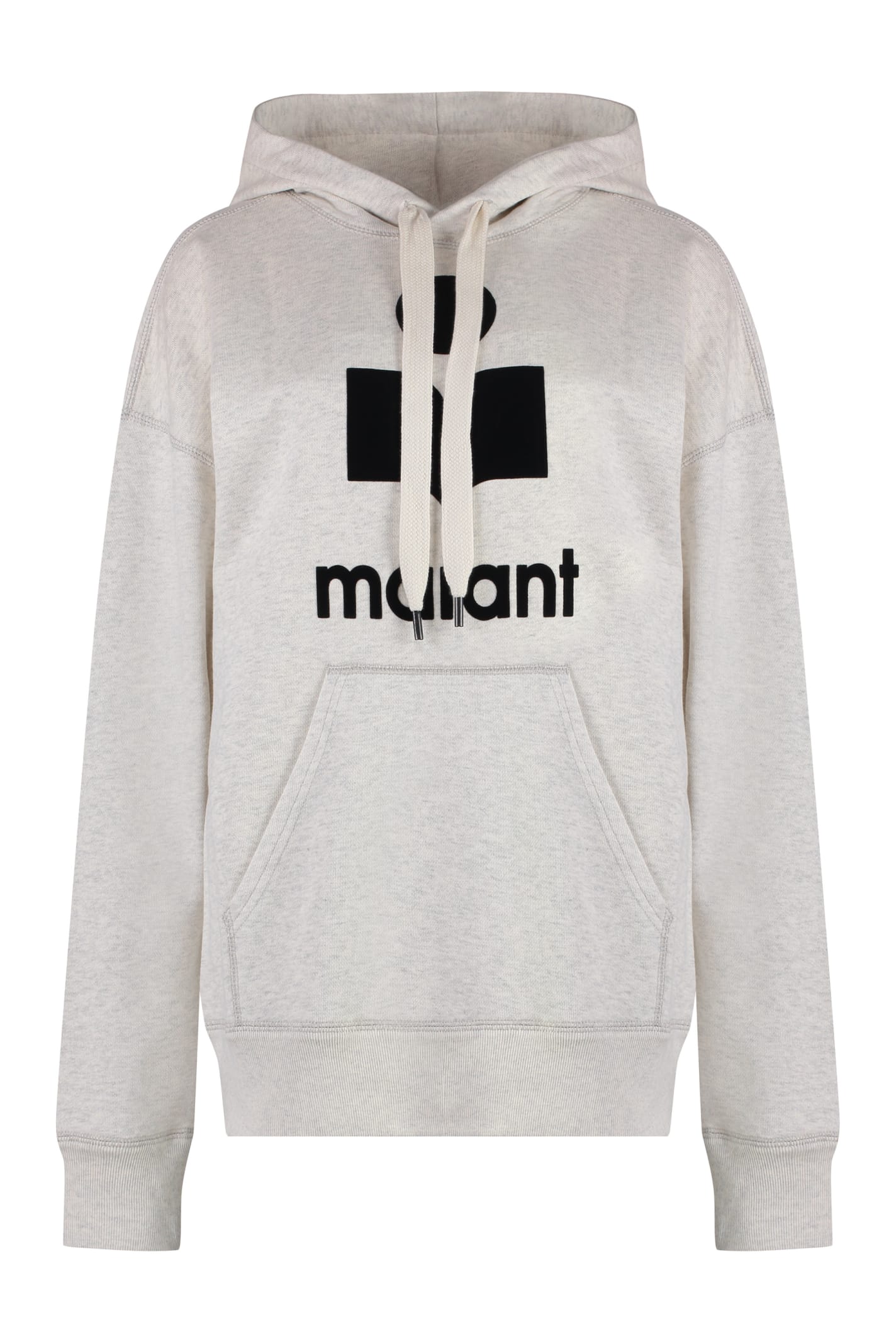 Shop Marant Etoile Mansel Cotton Hoodie In Ecru