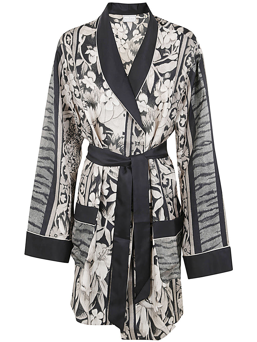 Shop Pierre-louis Mascia Printed Kimono In Multi