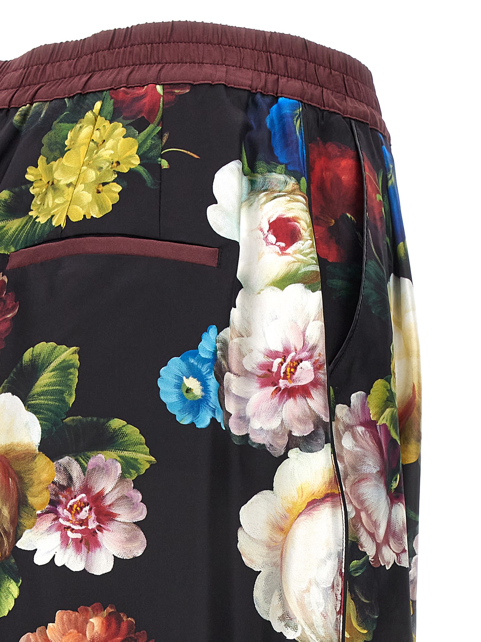 Shop Dolce & Gabbana Habotai Pants In Multicolor