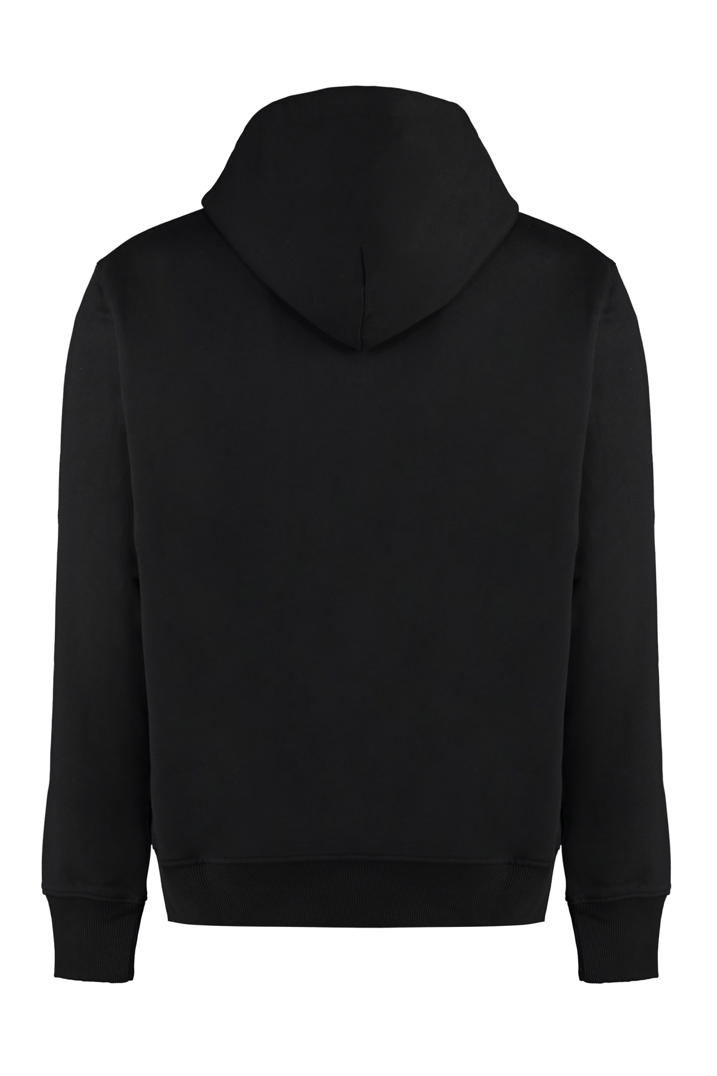 Shop Versace Jeans Couture Hooded Sweatshirt In Black