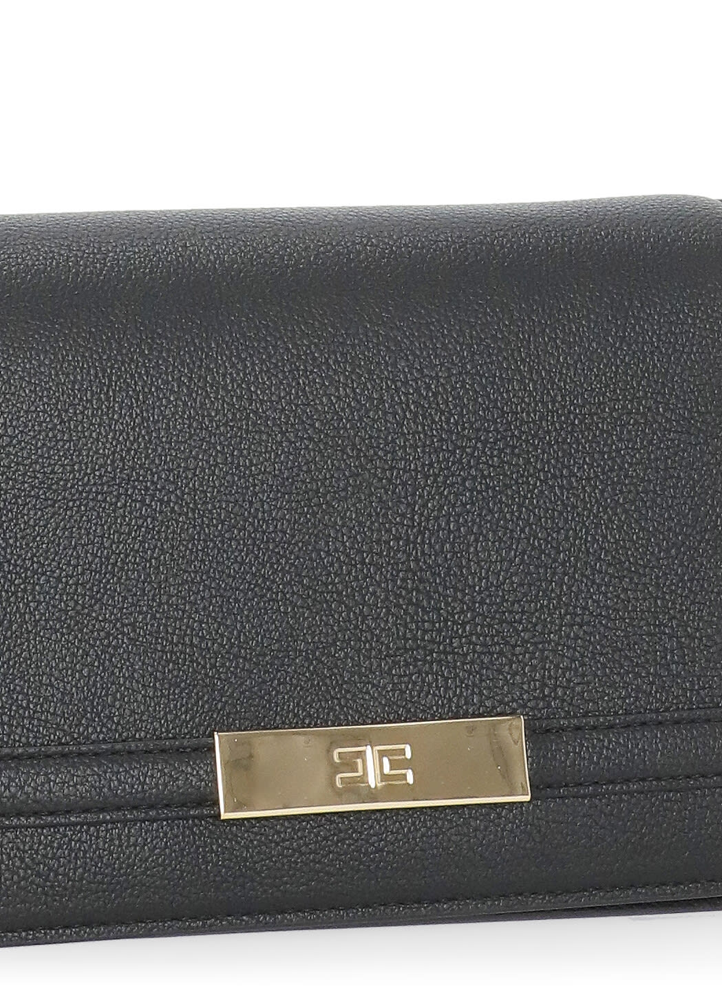Elisabetta Franchi Shoulder Bag With Logo In Black