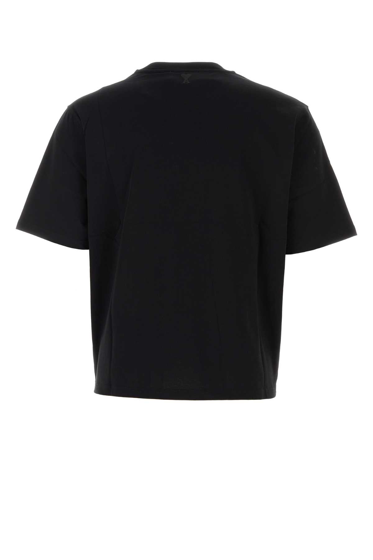 AMI ALEXANDRE MATTIUSSI BLACK COTTON T-SHIRT 