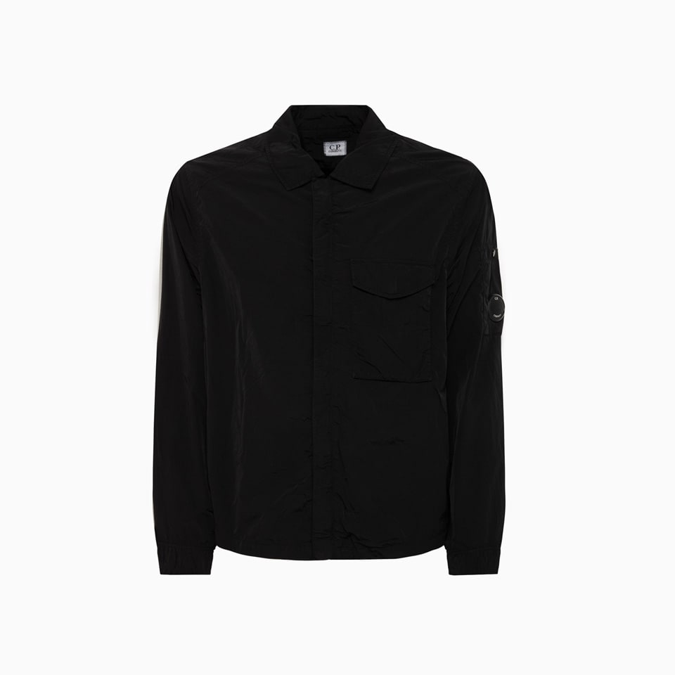 Shop C.p. Company Cp Company Chrome-r Pocket Shirt In Black