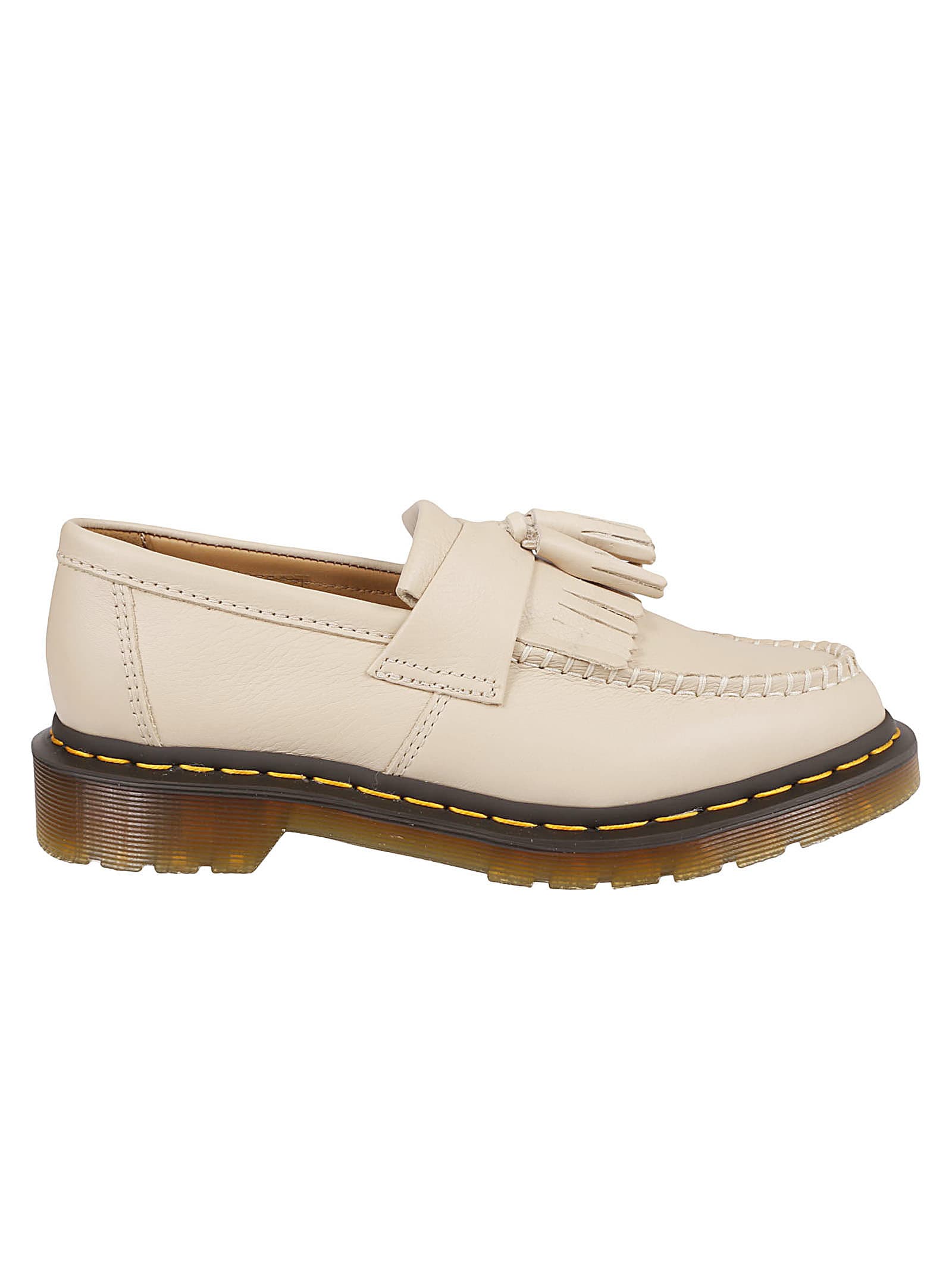 Dr. Martens' Adrian Virginia Leder Tassel Loafer In Parchment Beige