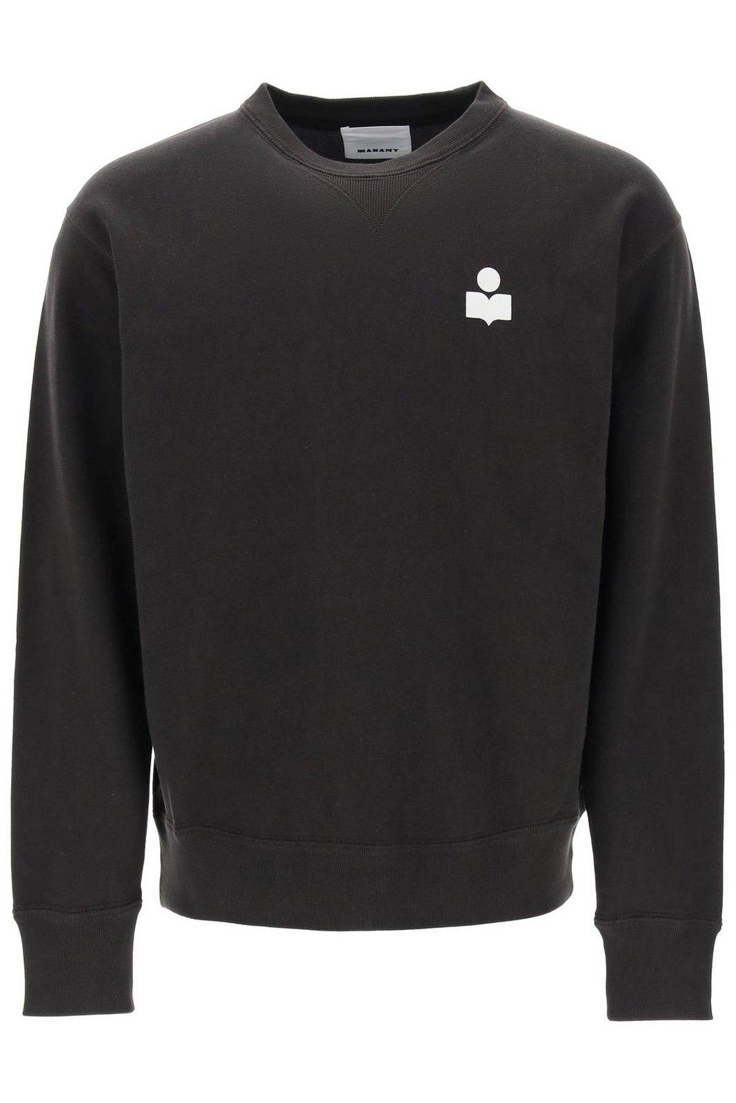Shop Isabel Marant Long-sleeved Crewneck Sweatshirt In Black