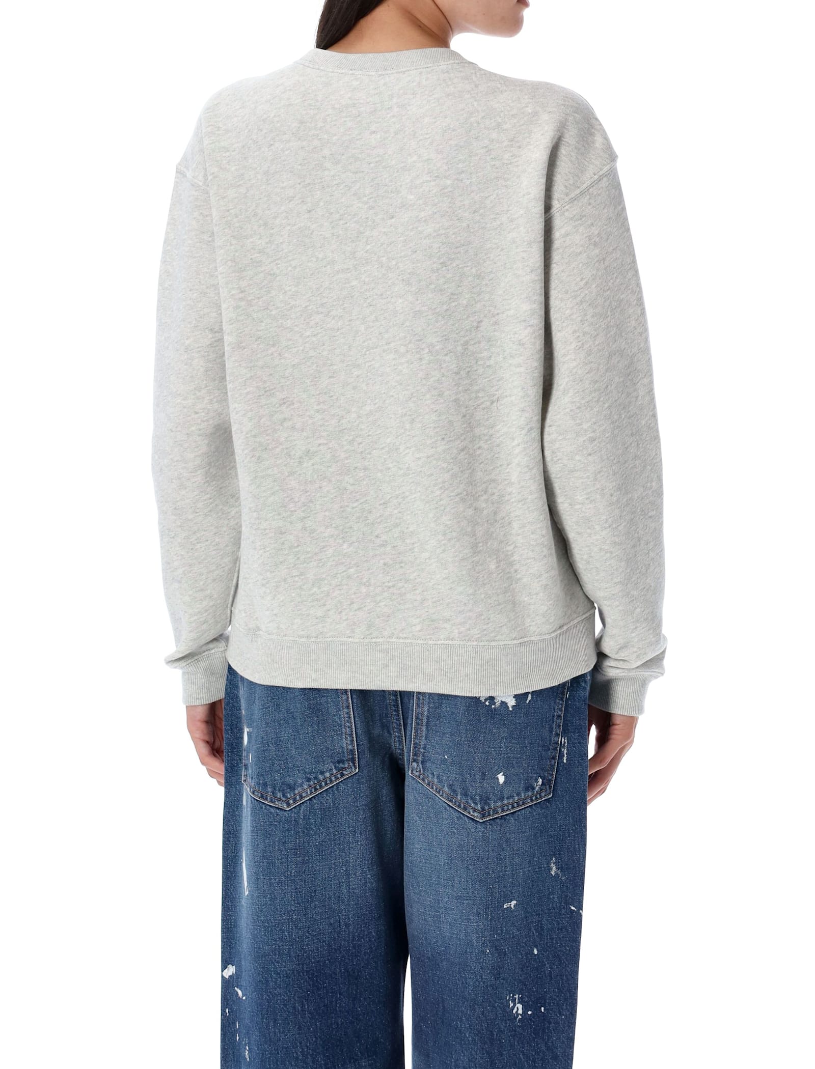Polo Ralph Lauren Brushed Cotton Blend Sweatshirt With Iconic Polo Bear Print In Gray