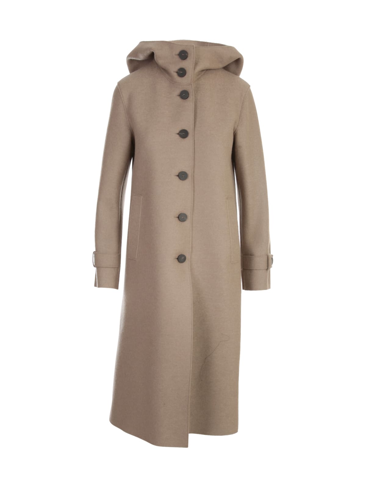 Harris Wharf London Women A Line Hooded Coat Pressed Wool