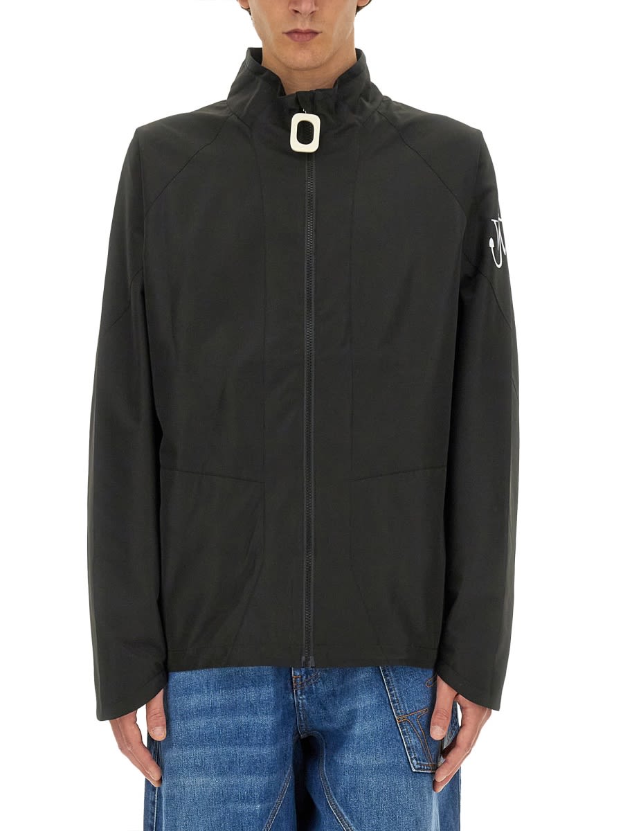 Shop Jw Anderson Jacket With Logo In Black