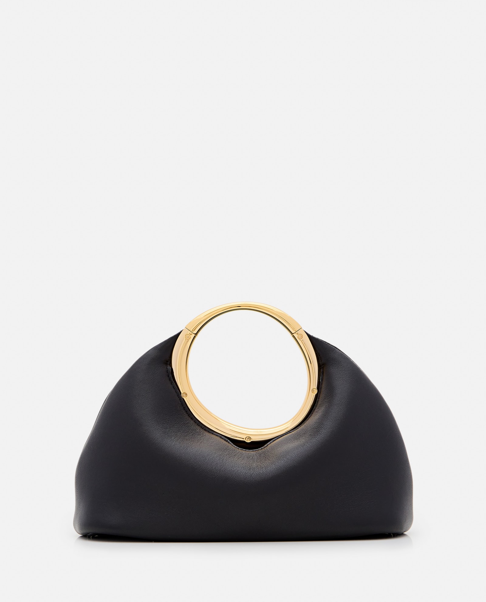 Jacquemus Small Calino Leather Top Handle Bag In Black