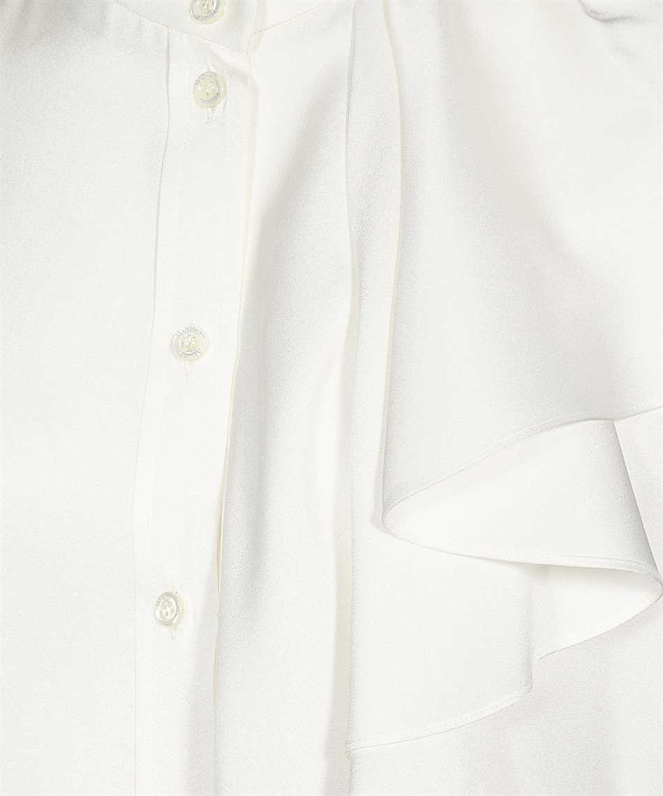 Shop Alexander Mcqueen Silk Blouse In Ivory