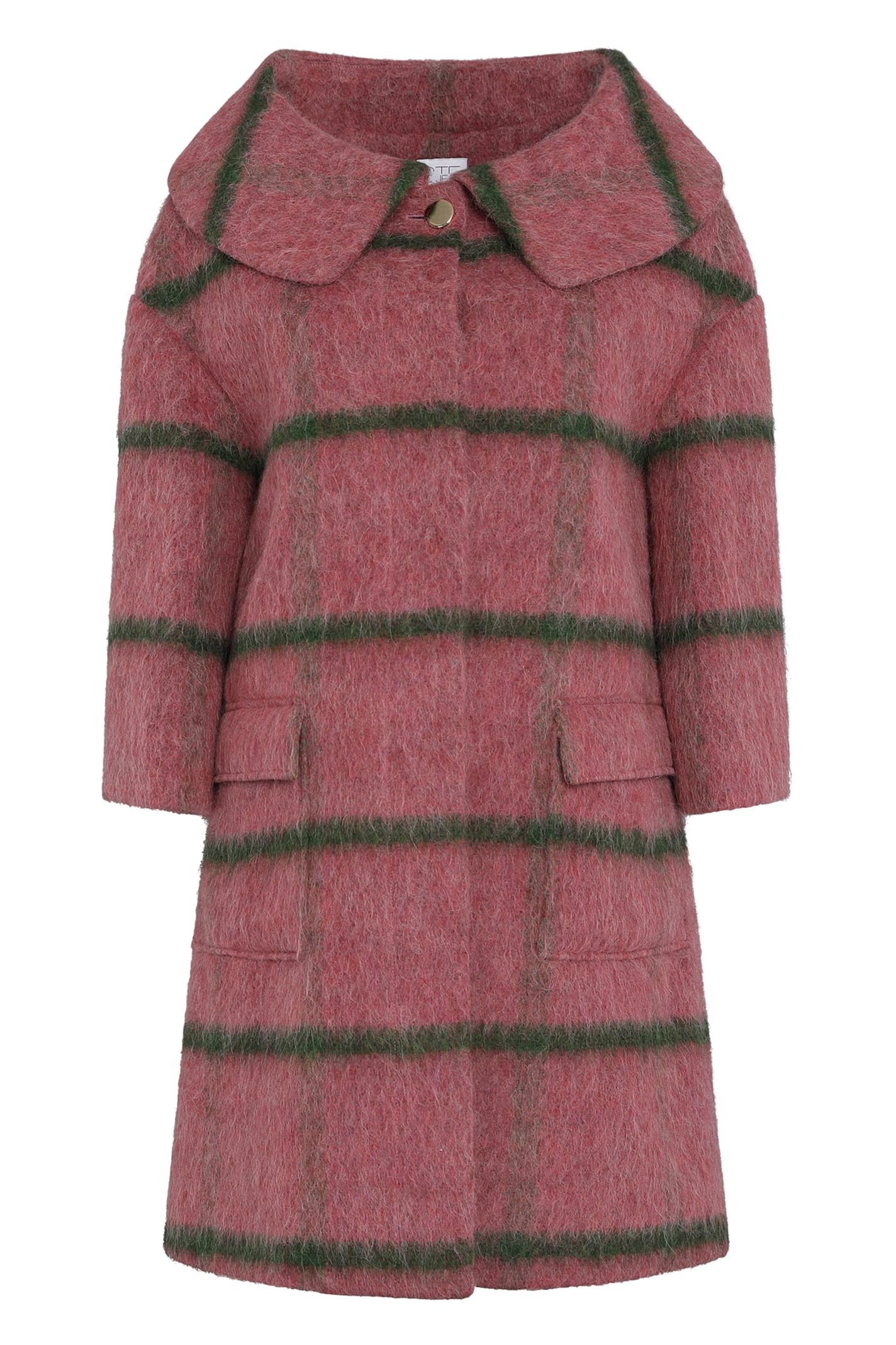 Stella Jean Wool Blend Coat In Burgundy