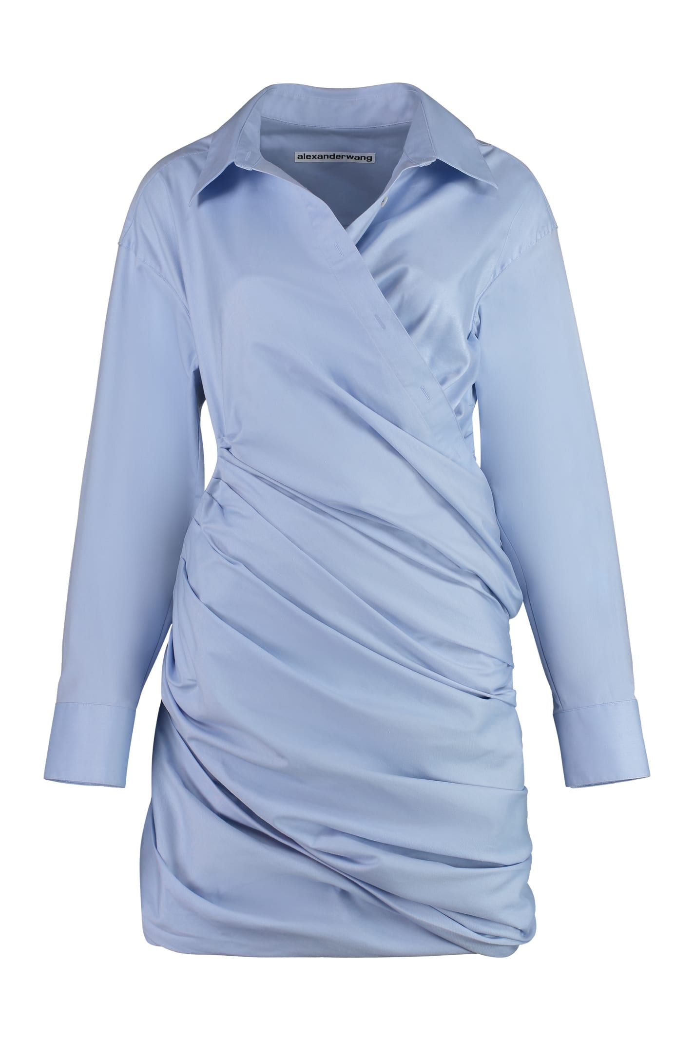 Alexander Wang Cotton Mini-dress In Light Blue