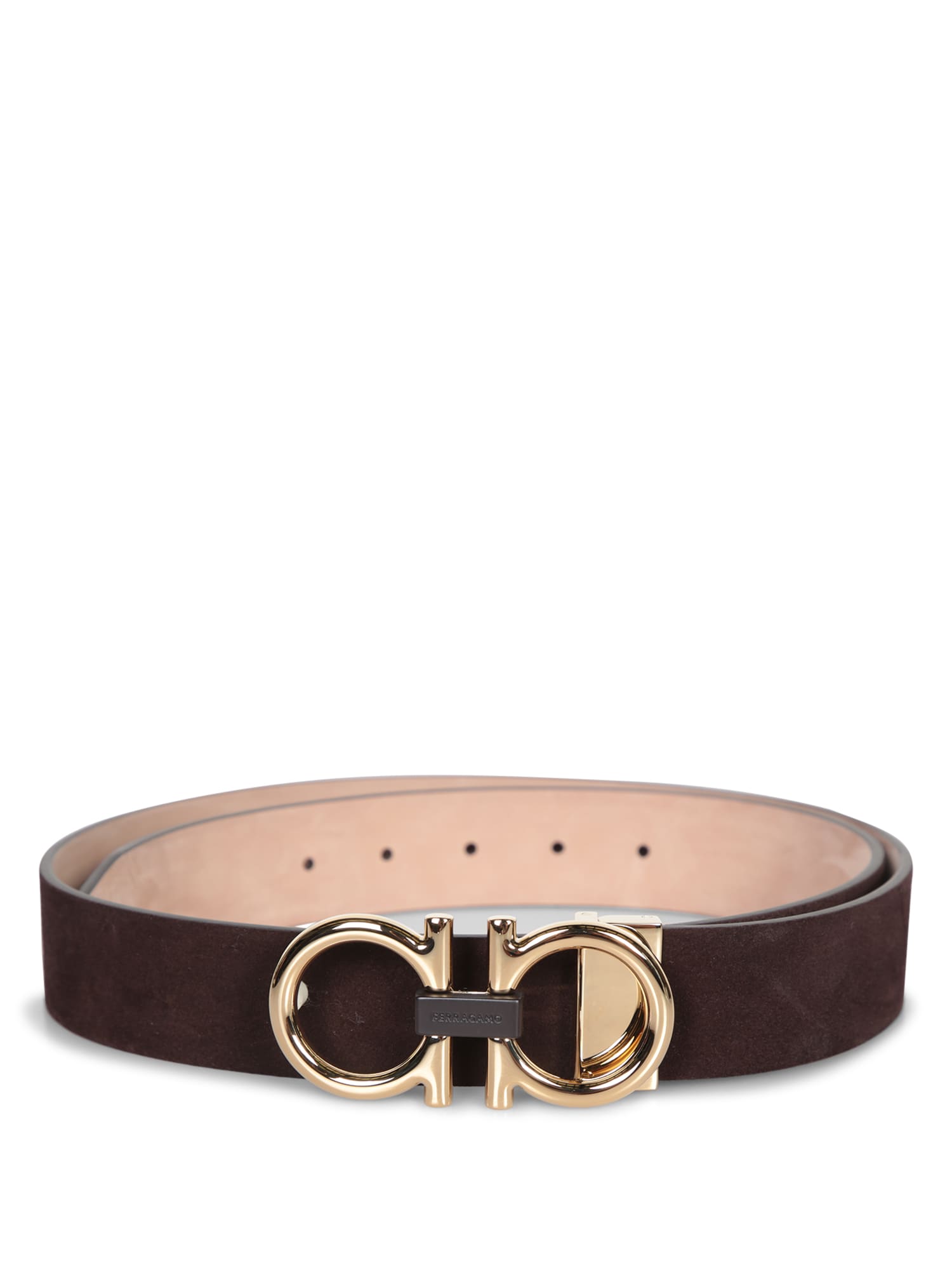 Ferragamo Dark Brown Belt In Brown