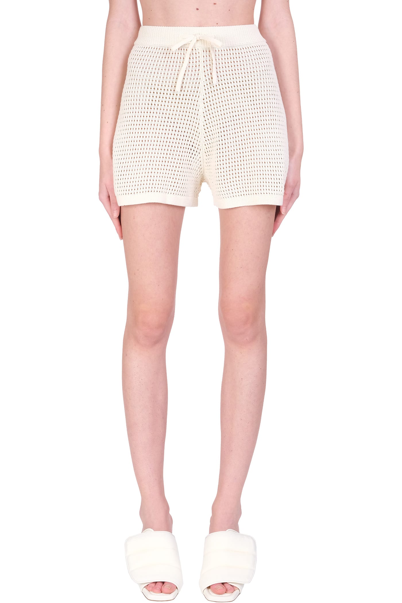Nanushka Jael Shorts In Beige Cotton
