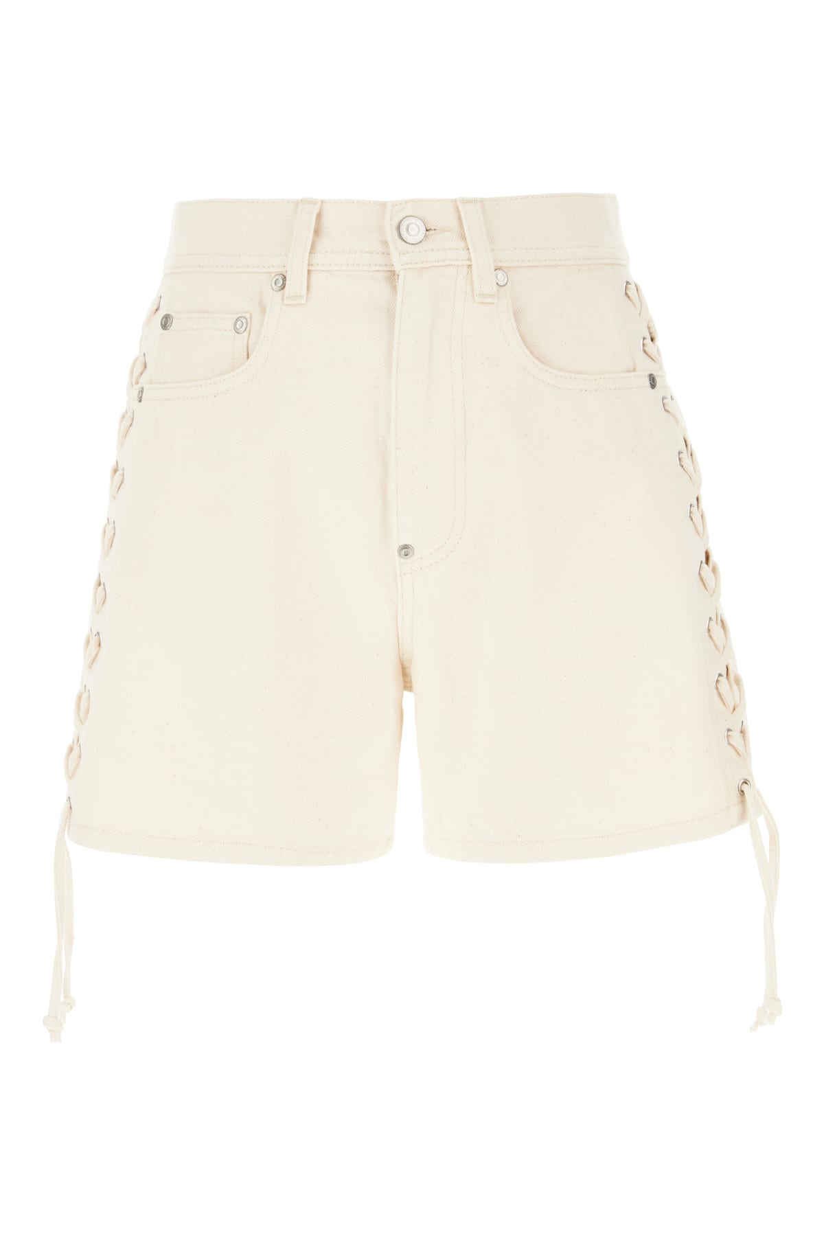 Stella Mccartney Sand Denim Shorts In Ecru