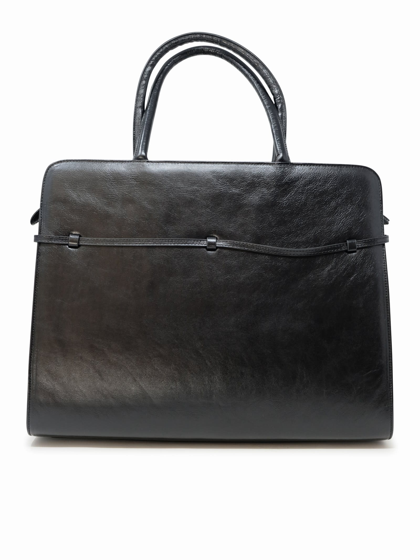 Shop Del Carlo Roberto  Black Leather Bag