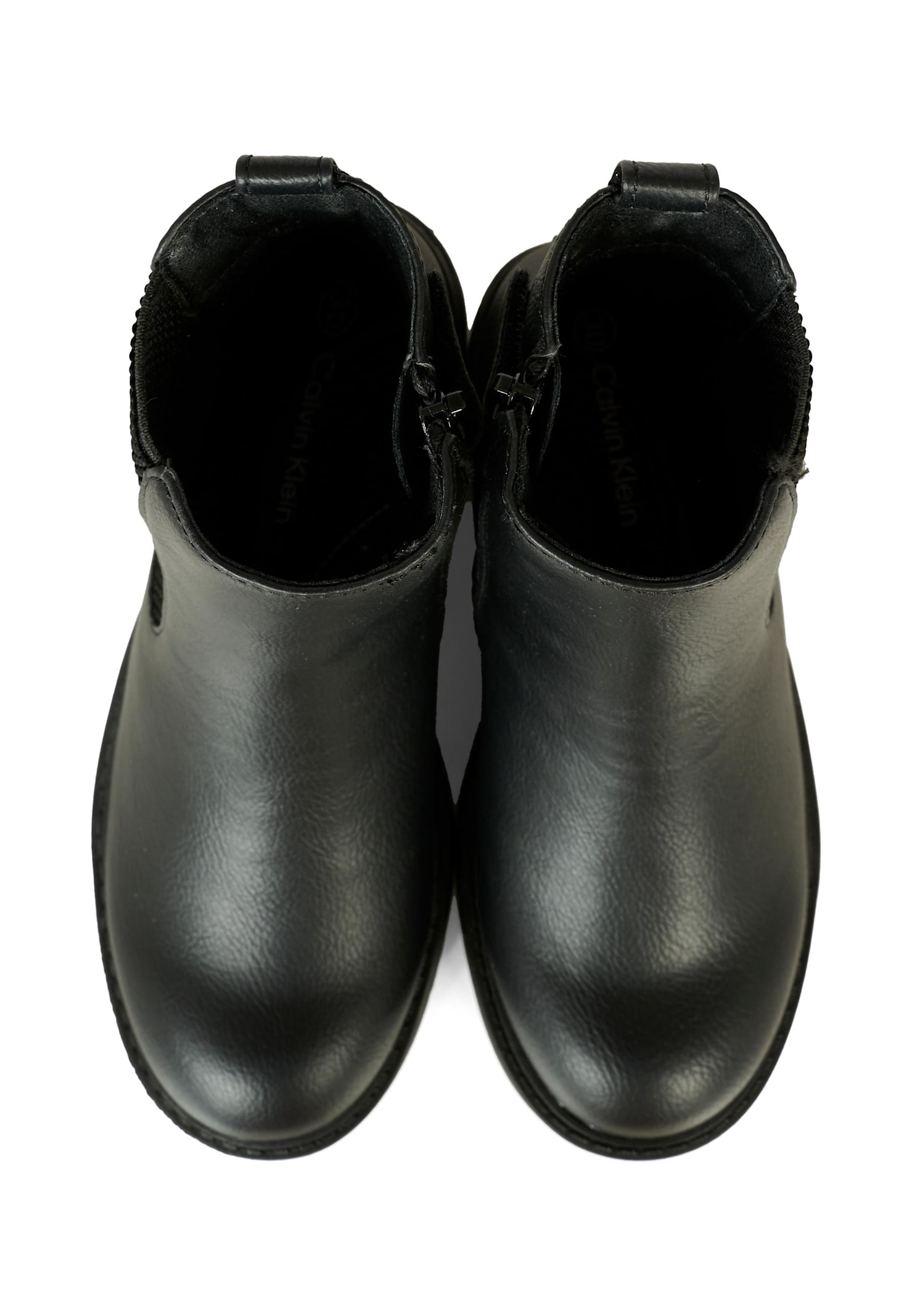 Calvin Klein Black Boots For Kids With Logo In Black