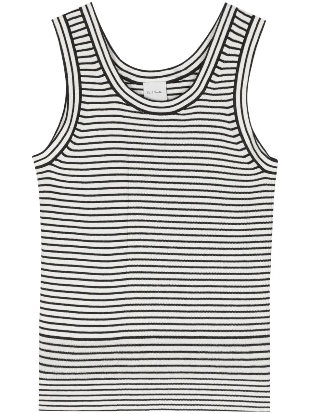Shop Paul Smith Striped Top In White