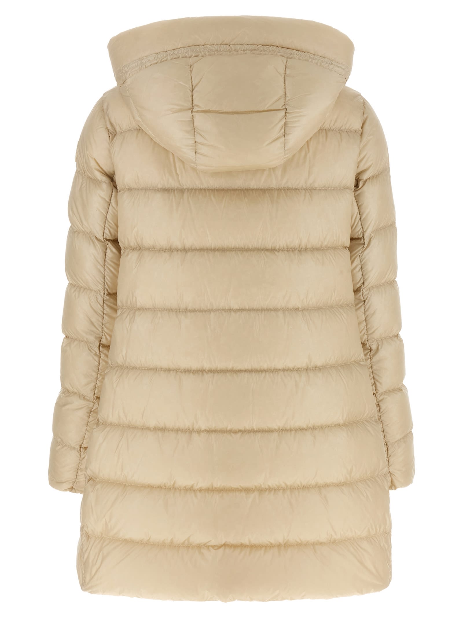 Moncler Suyenne Ivory Polyamide Coat In Multi