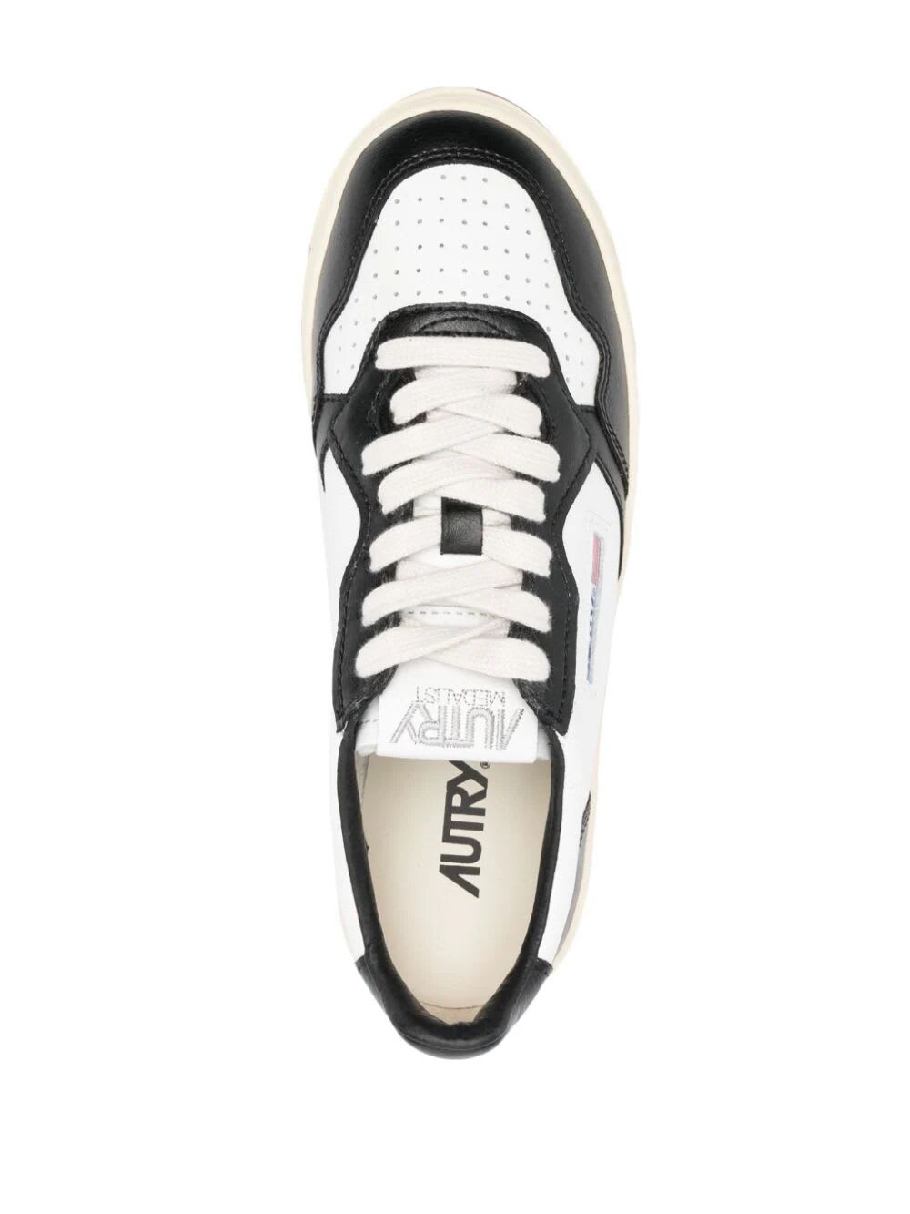 Shop Autry Low Platform Sneakers In White Black
