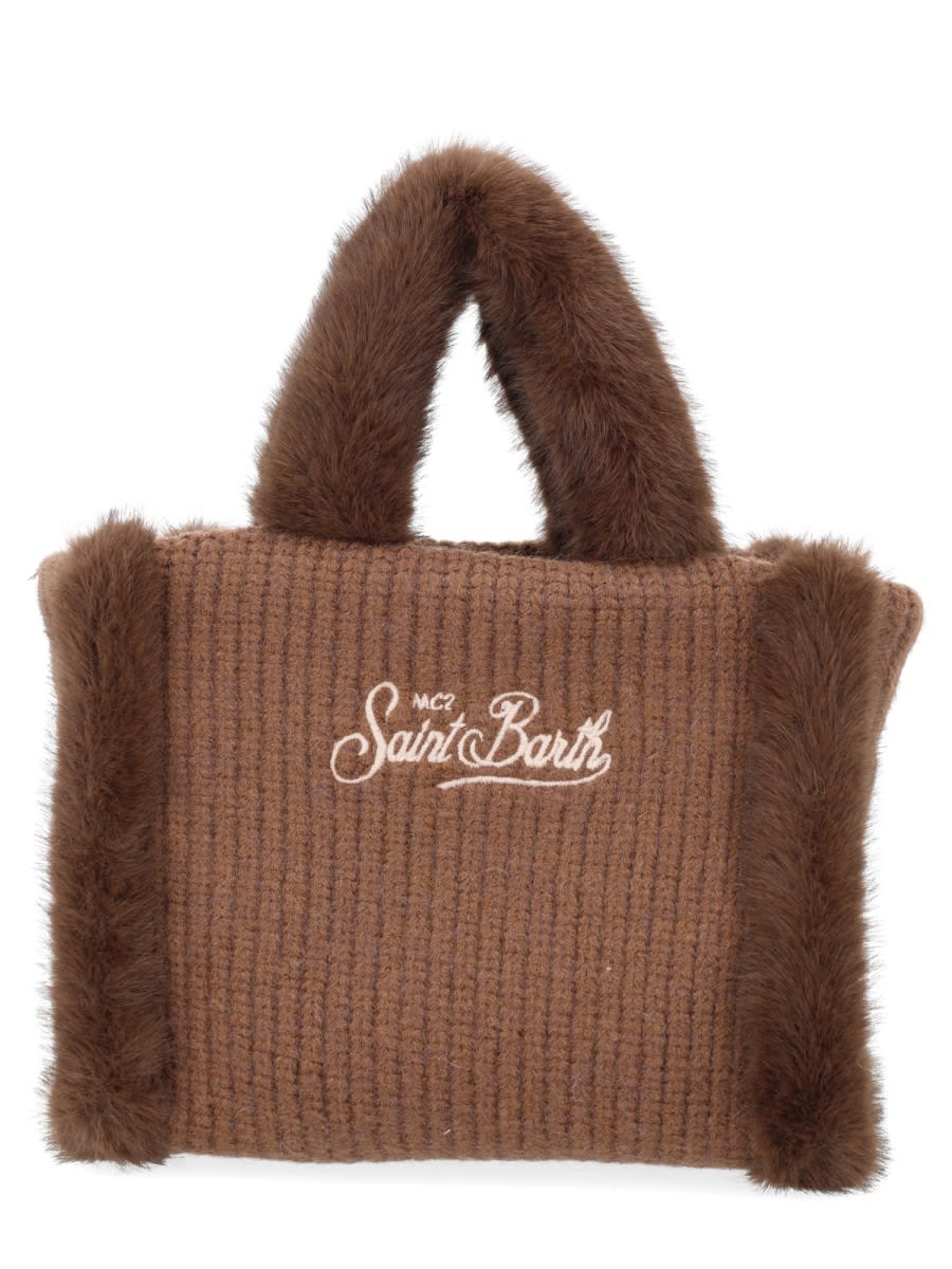 Mc2 Saint Barth Vanity Mini Tote Bag In Brown