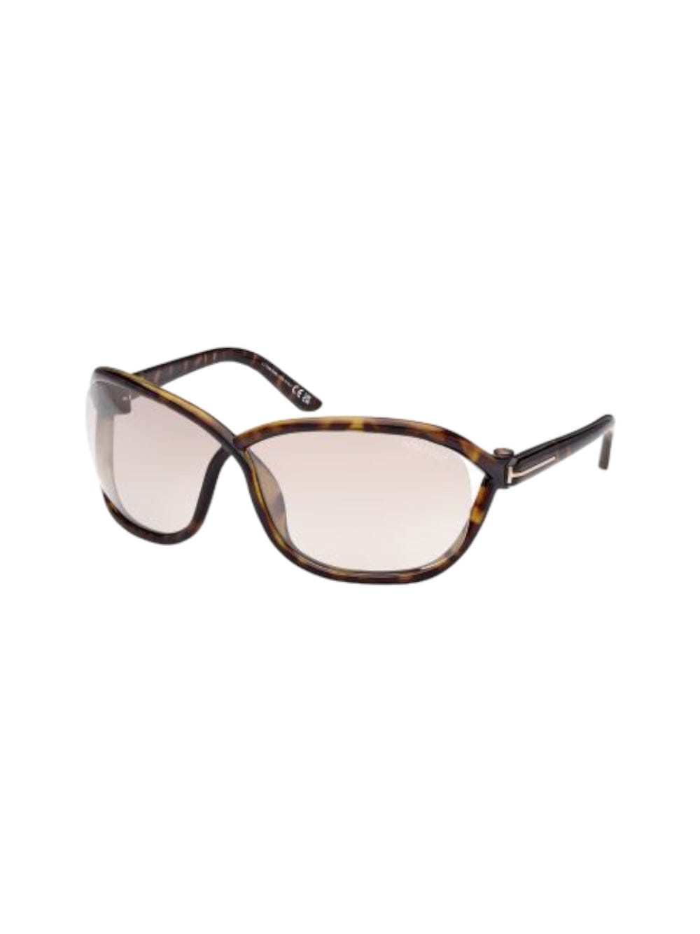 Tom Ford Fernanda Sunglasses In Dark Havana/brown Mirrored Solid