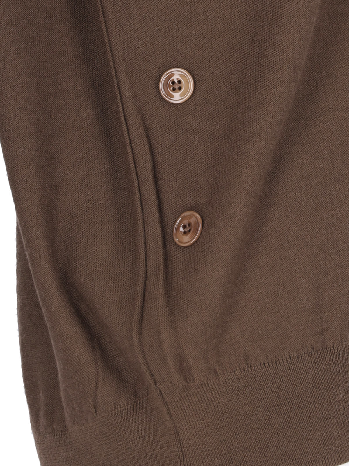 Shop Lemaire Neckline Cardigan In Brown