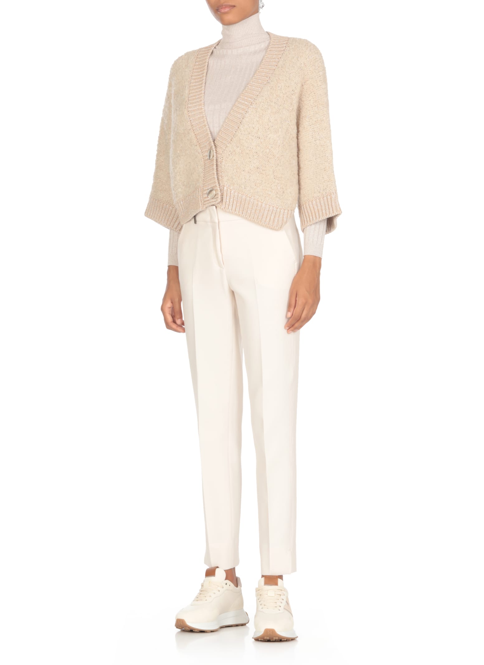 Shop Peserico Wool Blend Cardigan