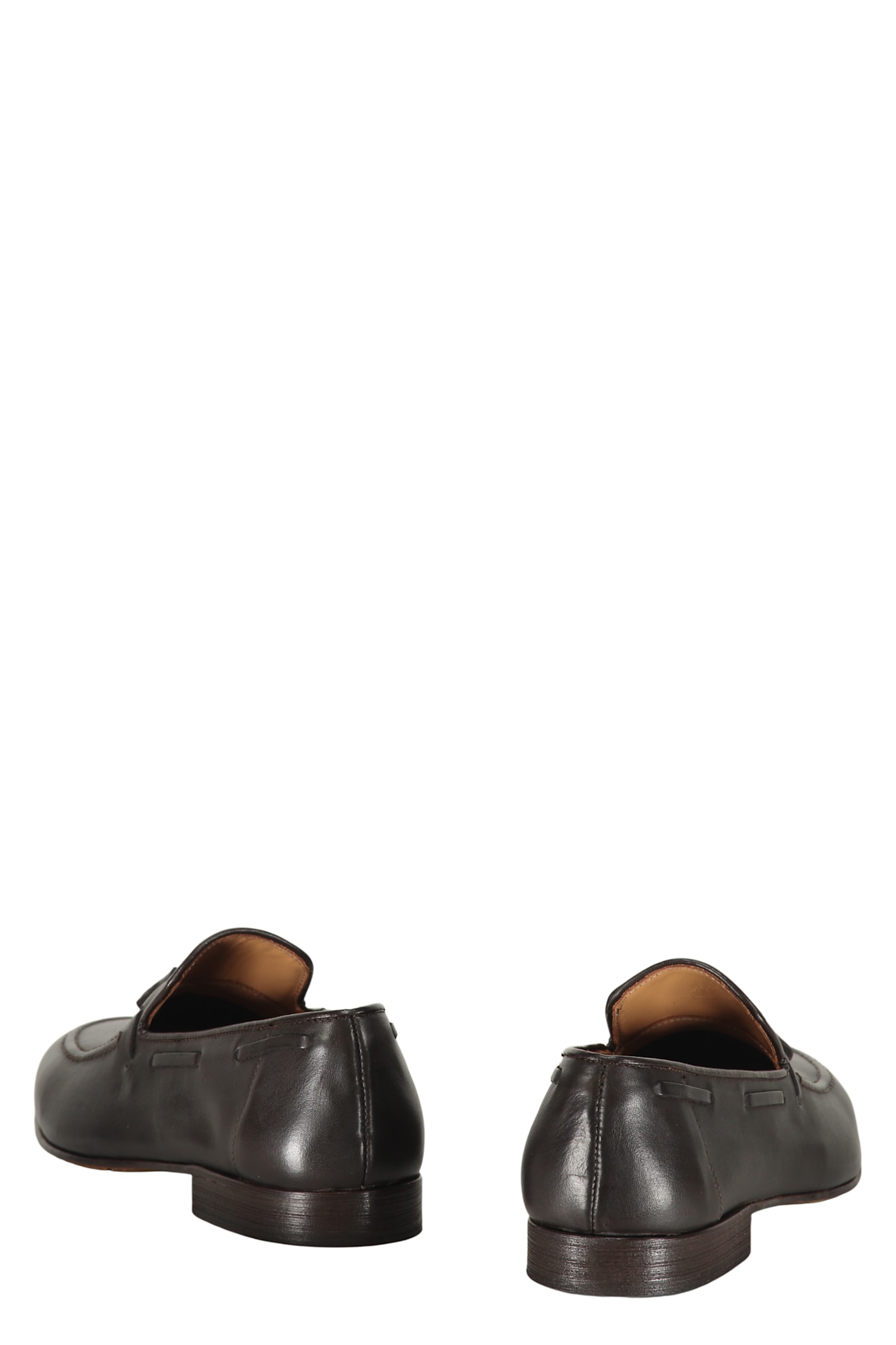 Bruno Magli Calfskin Loafers In Brown