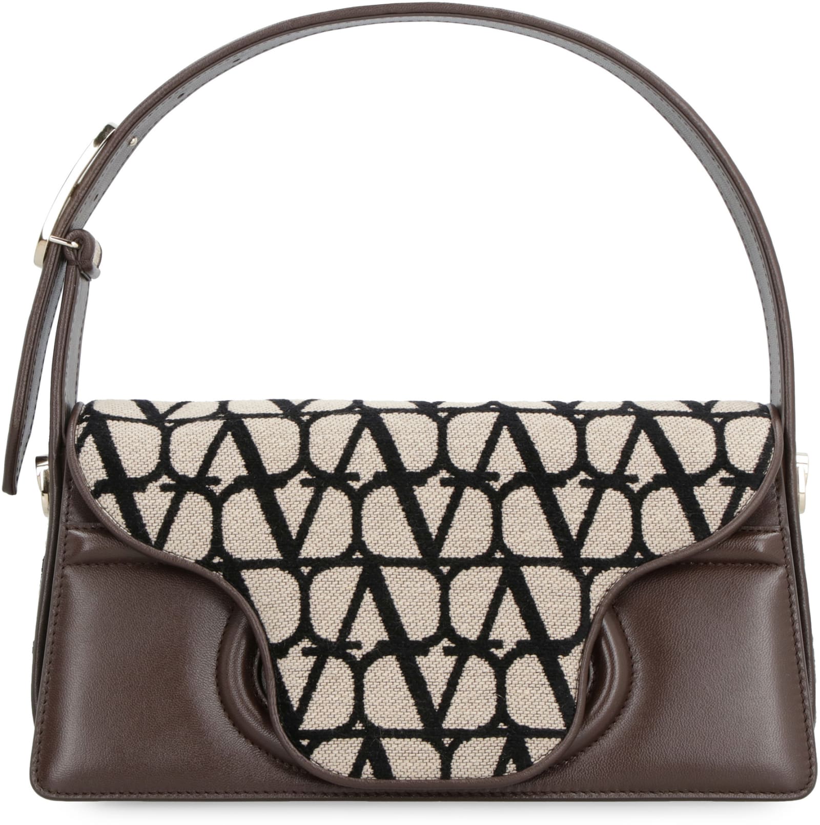 Shop Valentino Garavani - Le Grand Deuxième Shoulder Bag In Beige