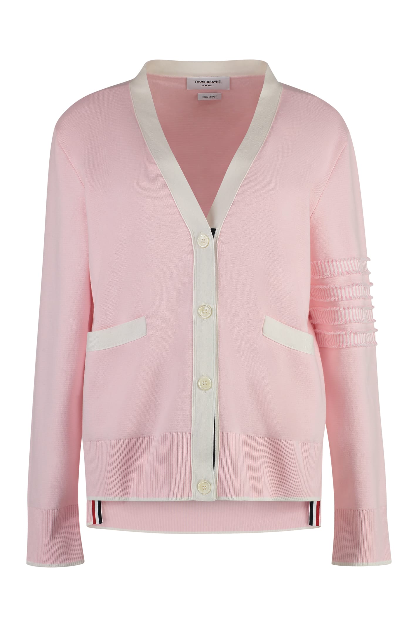 Shop Thom Browne Cotton Cardigan In Pink