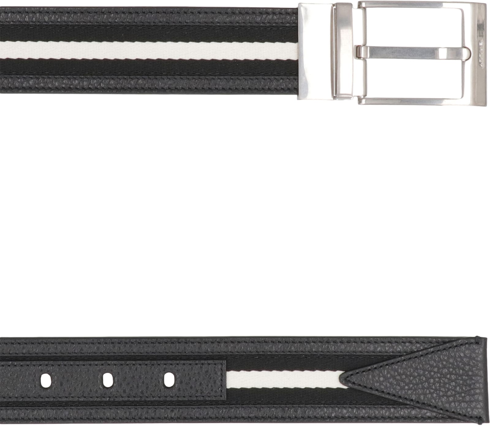 Shop Bally Shiffie Reversible Leather Belt In Black