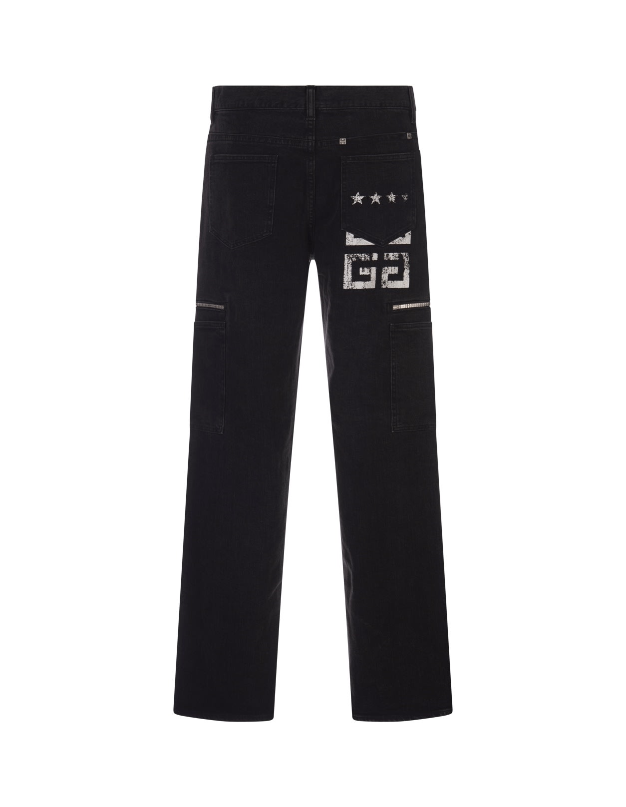 Shop Givenchy Cargo Jeans In Black Denim