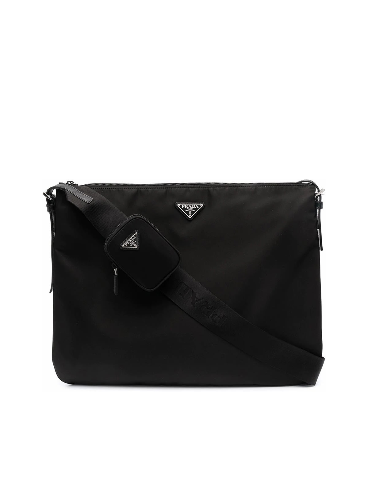 Prada Re-nylon And Saffiano Bag In Black