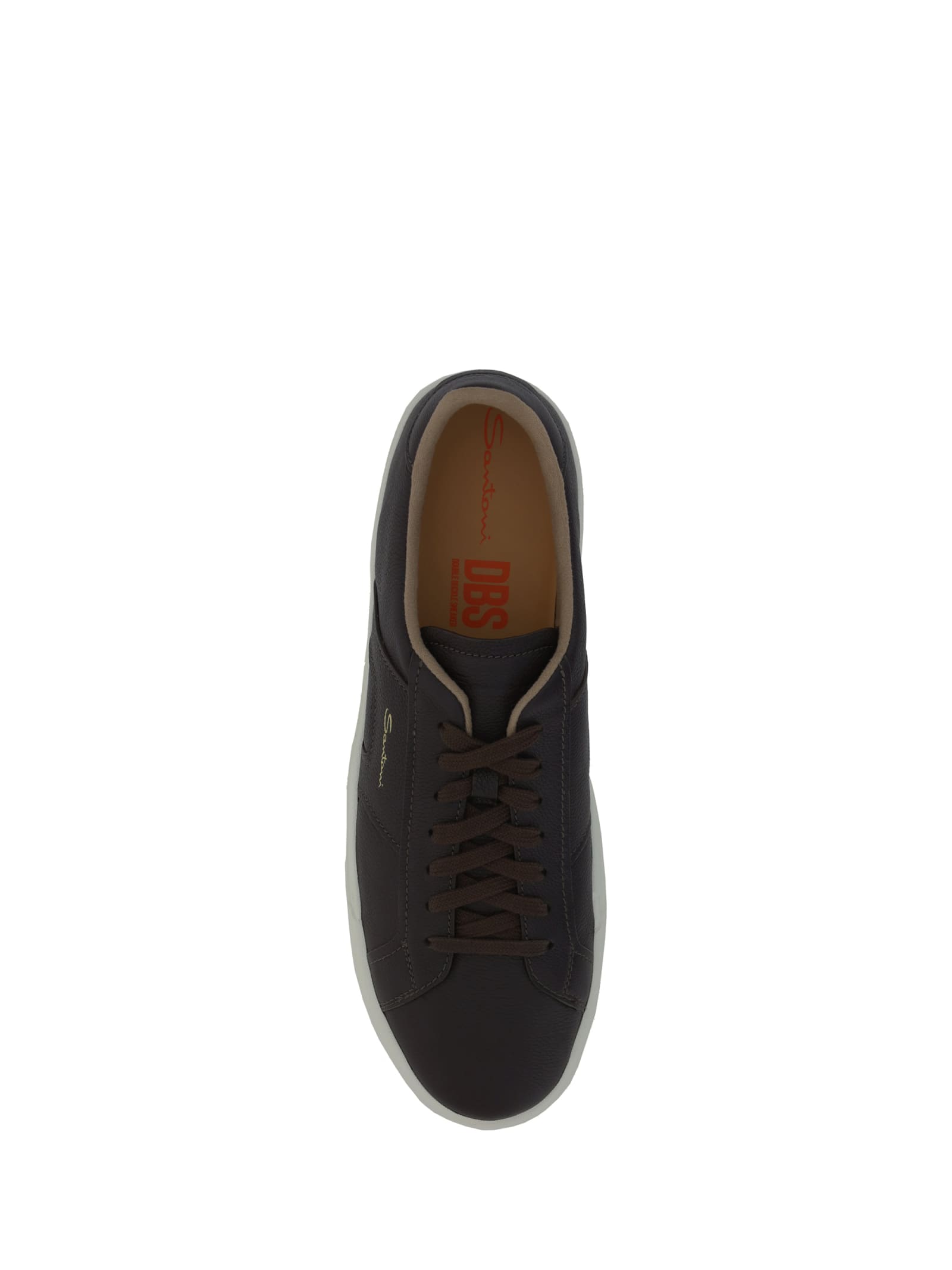 Shop Santoni Sneakers In Brown