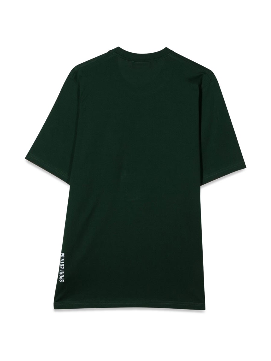 Shop Dsquared2 T-shirt With Front Applied Patch In Green