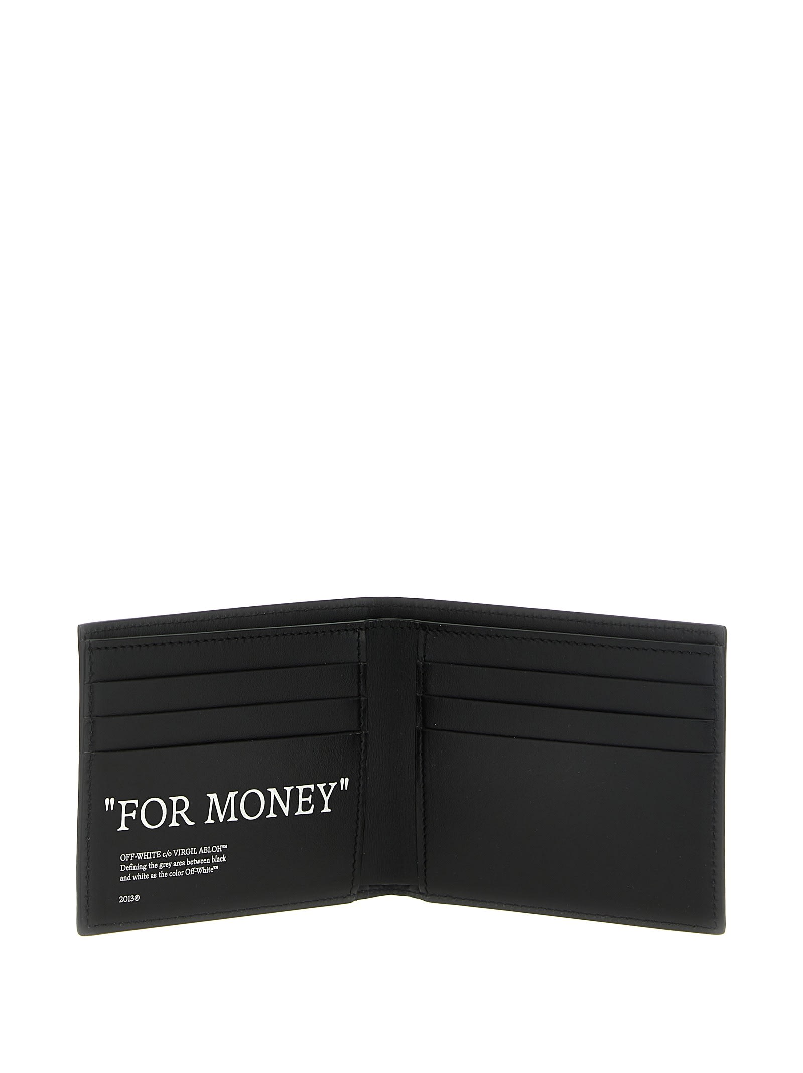 Shop Off-white Quote Bookish Wallet In Nero