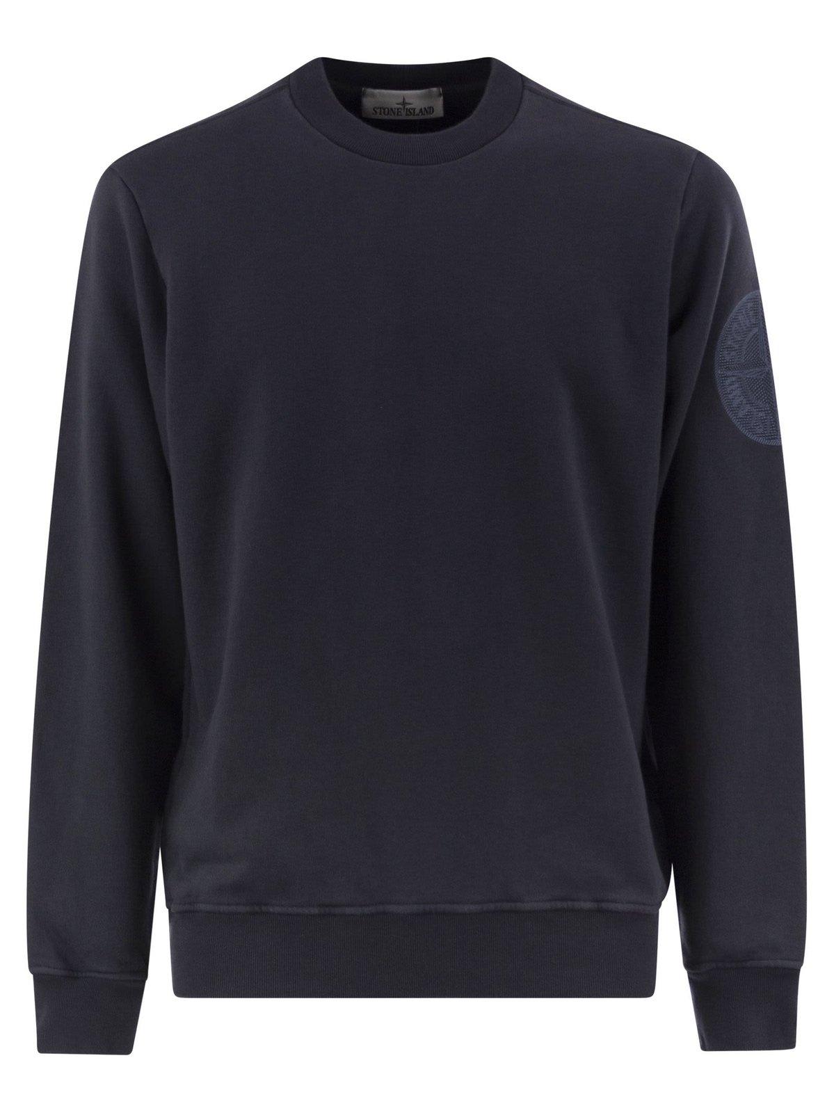 Stone Island Crewneck Sweatshirt With Compass Embroidery