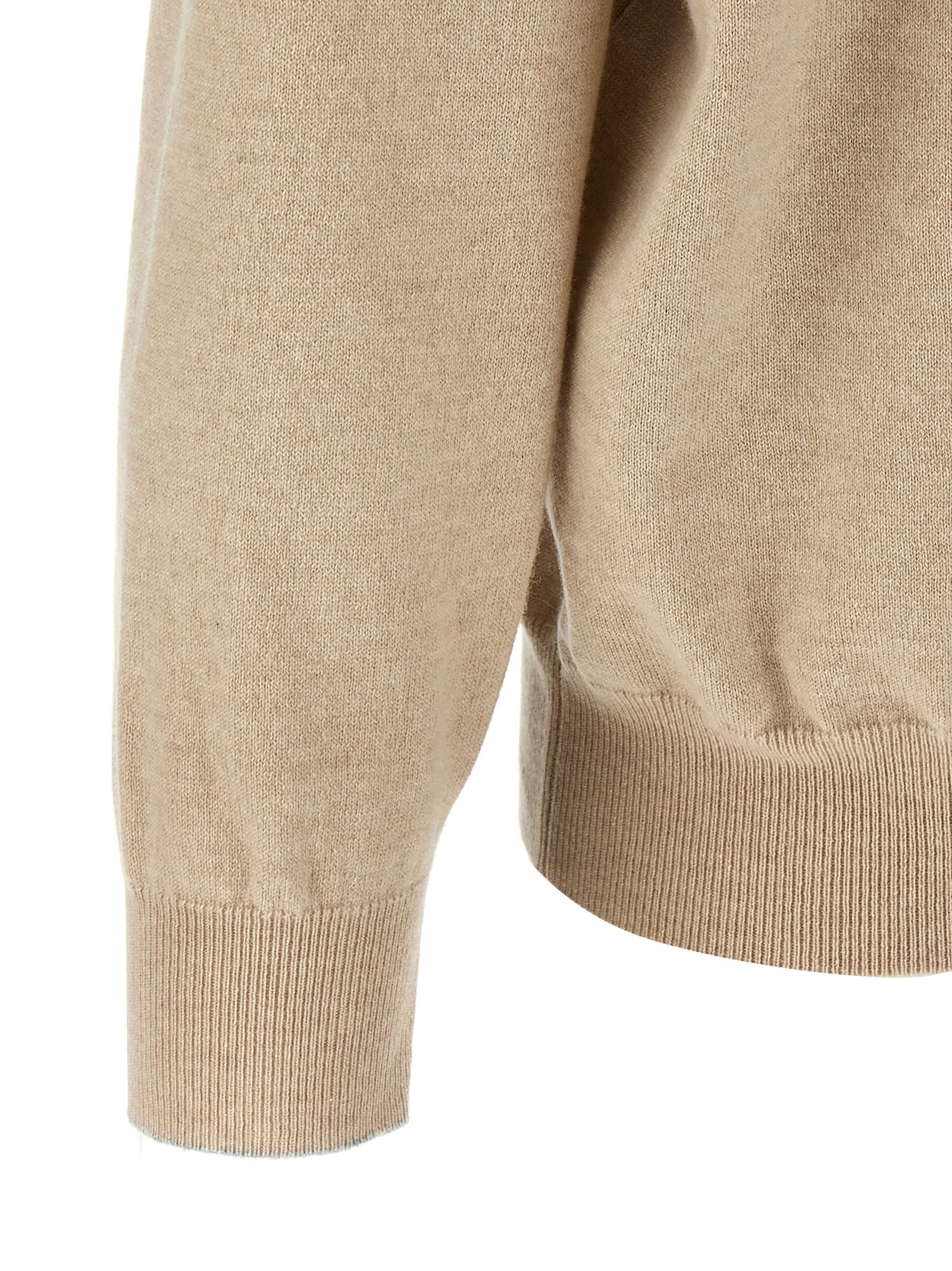 Shop Brunello Cucinelli Cashmere Sweater In Beige