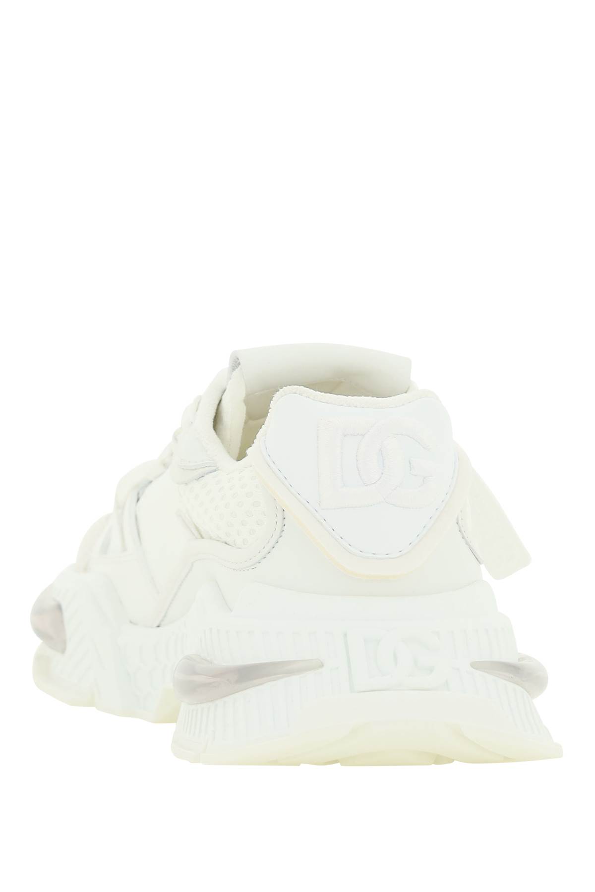 Dolce & Gabbana White Mixed-material Airmaster Sneakers In White