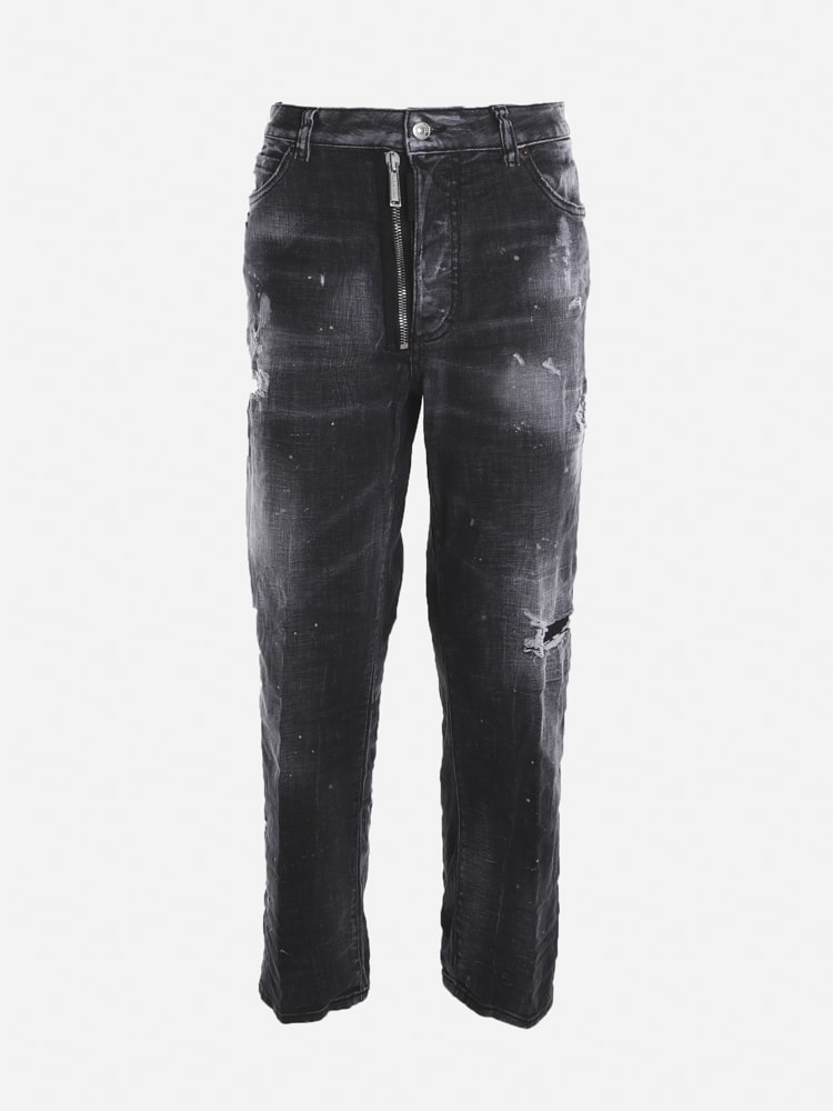 Dsquared2 Destroyed-effect Stretch Cotton Jeans