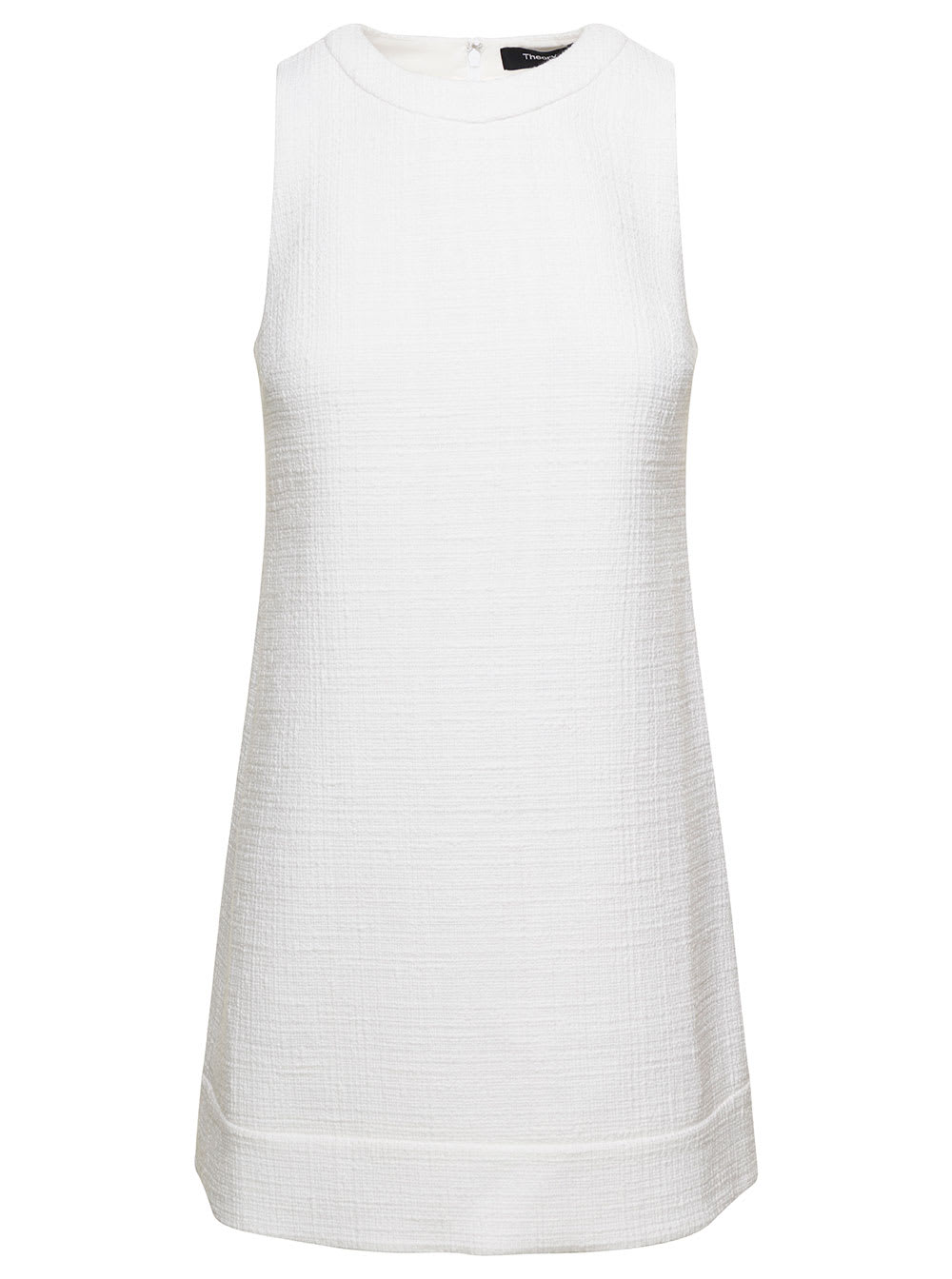 Theory Sleeveless Shift Dress In White