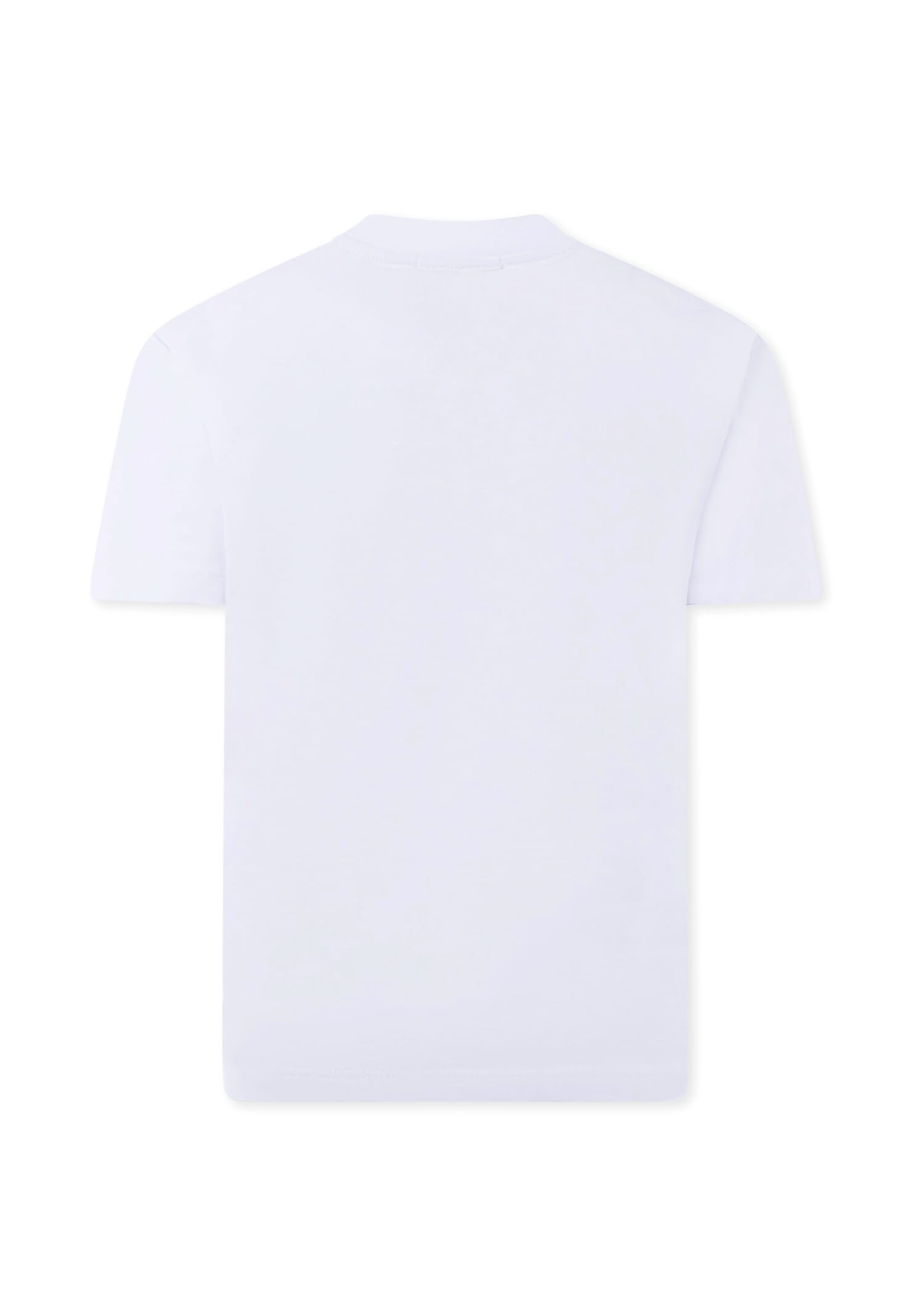 Barrow White T-shirt For Kids With Smiley In White