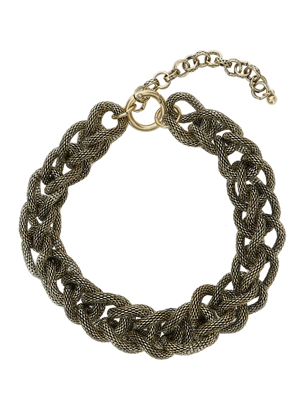 ANTONELLI CECILIA METALLIC NECKLACE WITH DIAMOND CHAIN EFFECT IN BRASS WOMAN 