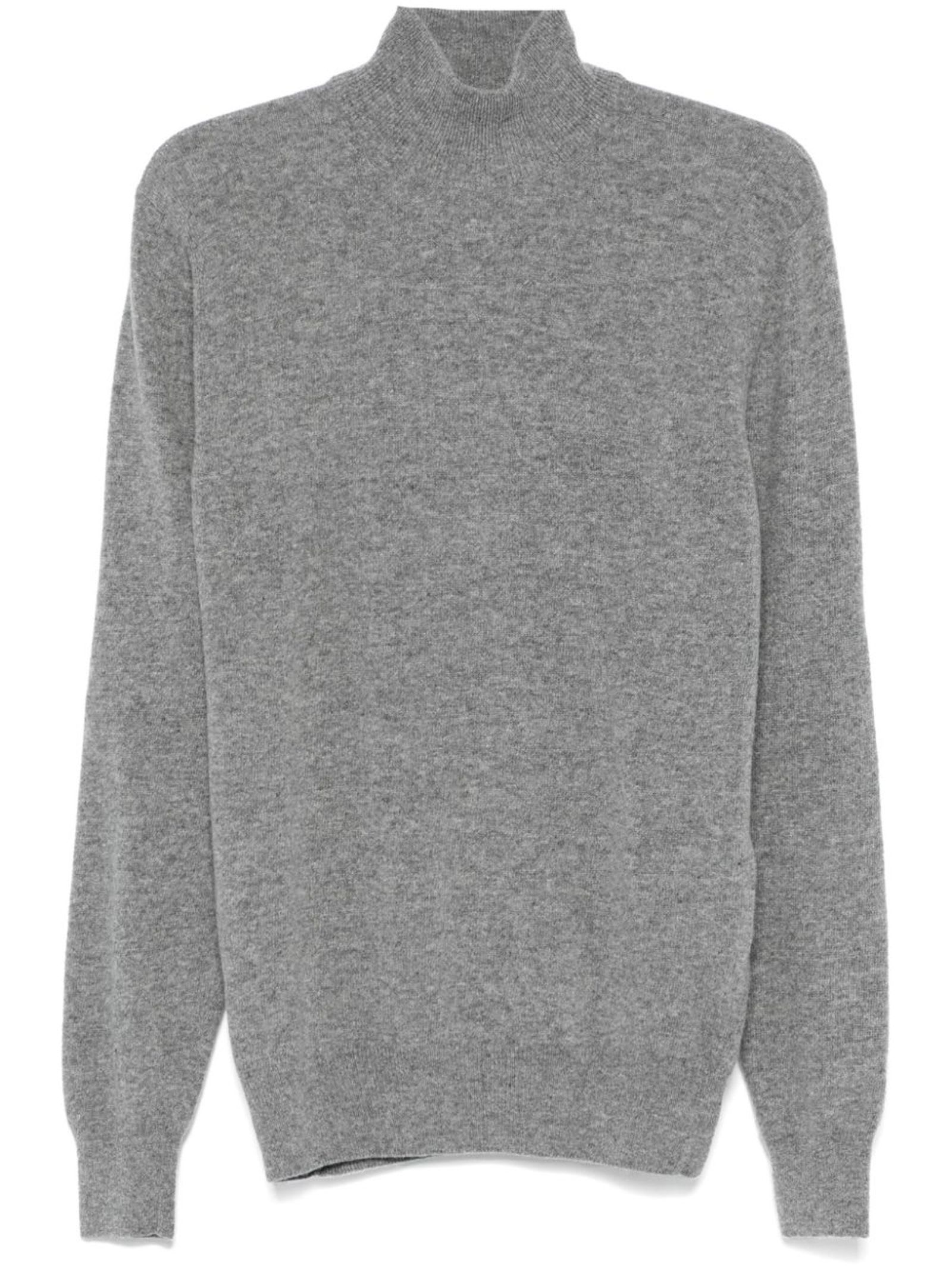 Light Grey Wool-cashmere Blend Sweater