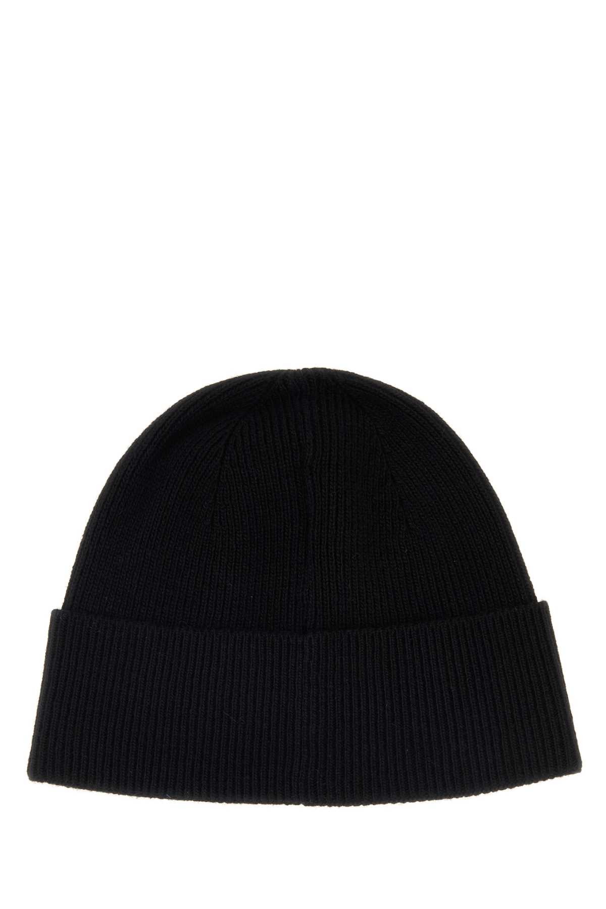 Hugo Boss Black Wool Blend Elios Beanie Hat In Brown