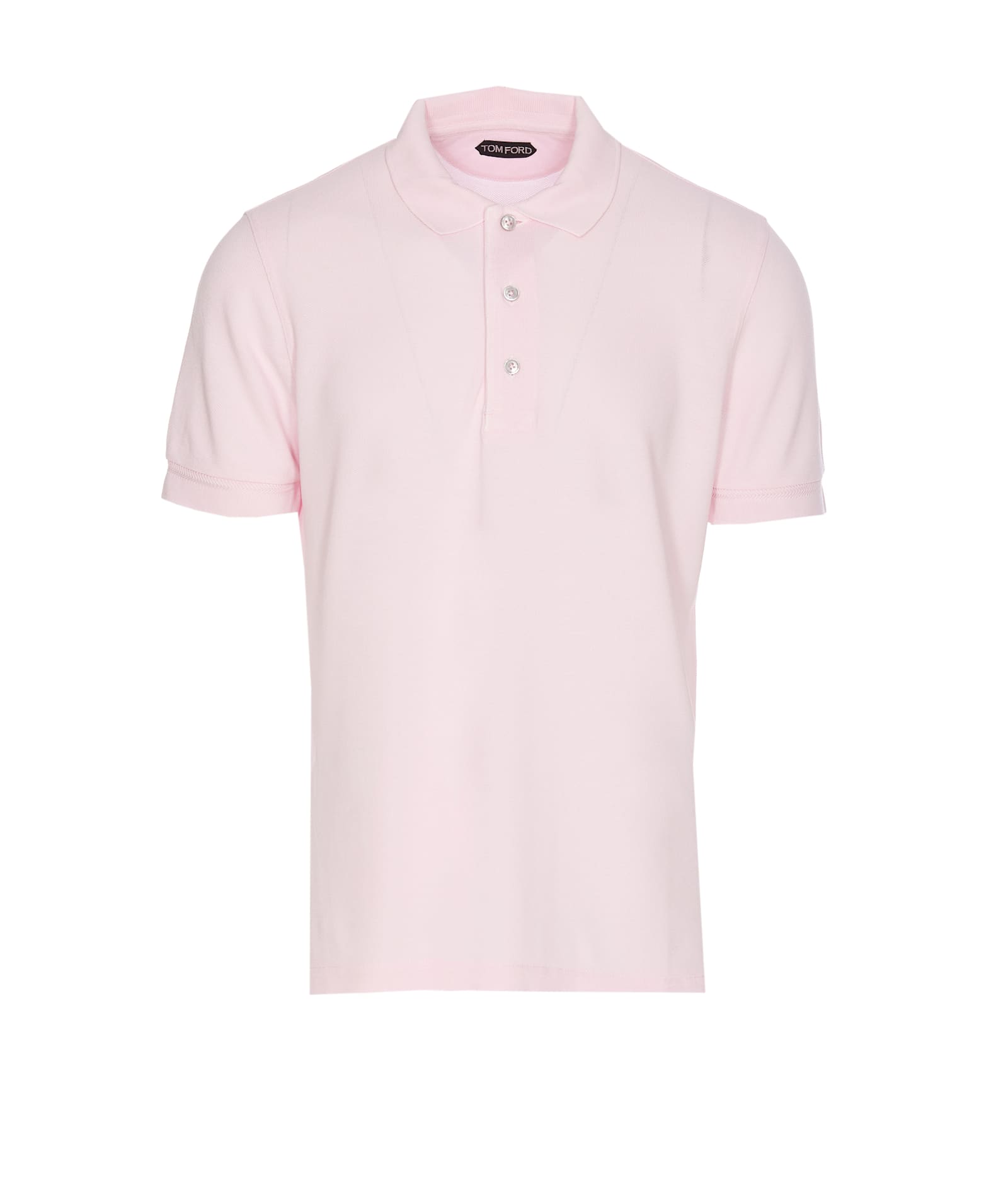 Tom Ford Button Detailed Short-sleeved Polo Shirt In Pink