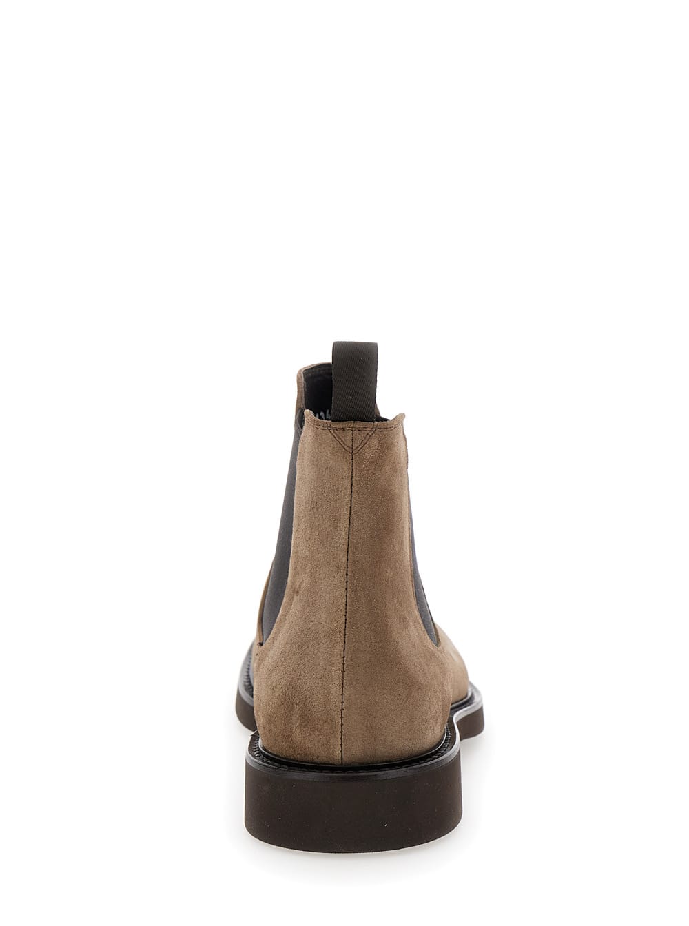 Shop Doucal's Beatles Light Brown Chelsea Boots In Suede Man